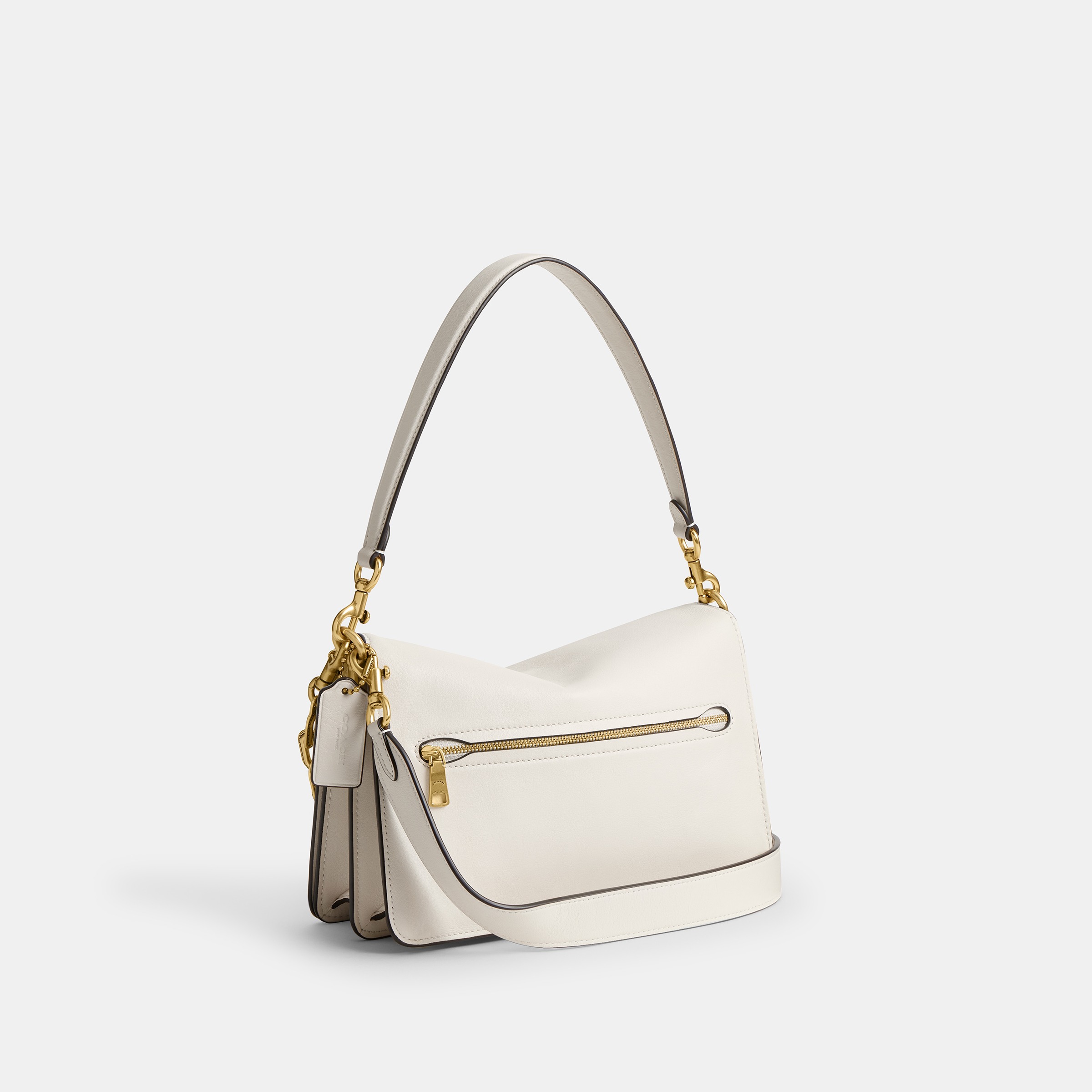 Soft Grain Leather Chain Tabby Shoulder Bag With Chain
