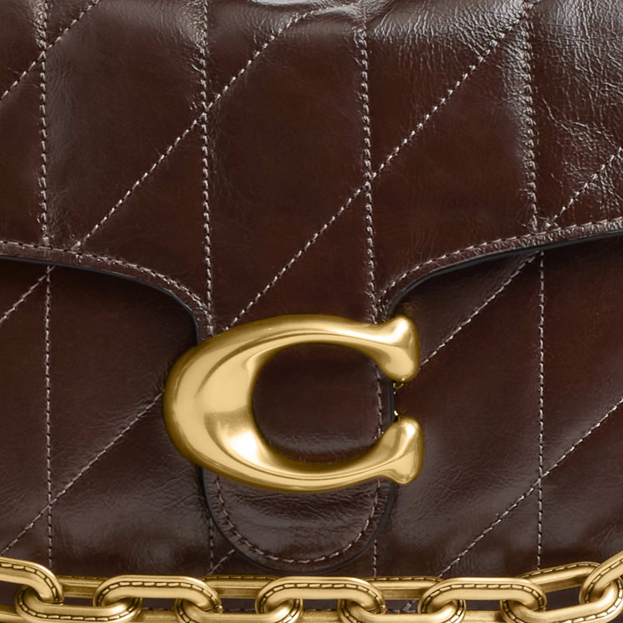Chain Tabby Shoulder Bag With Quilting