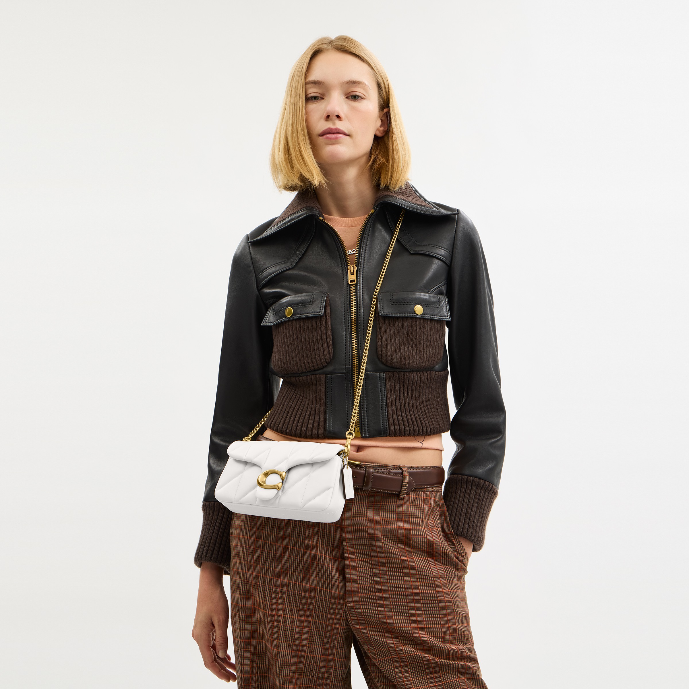 Tabby Chain Crossbody 19 with Quilting