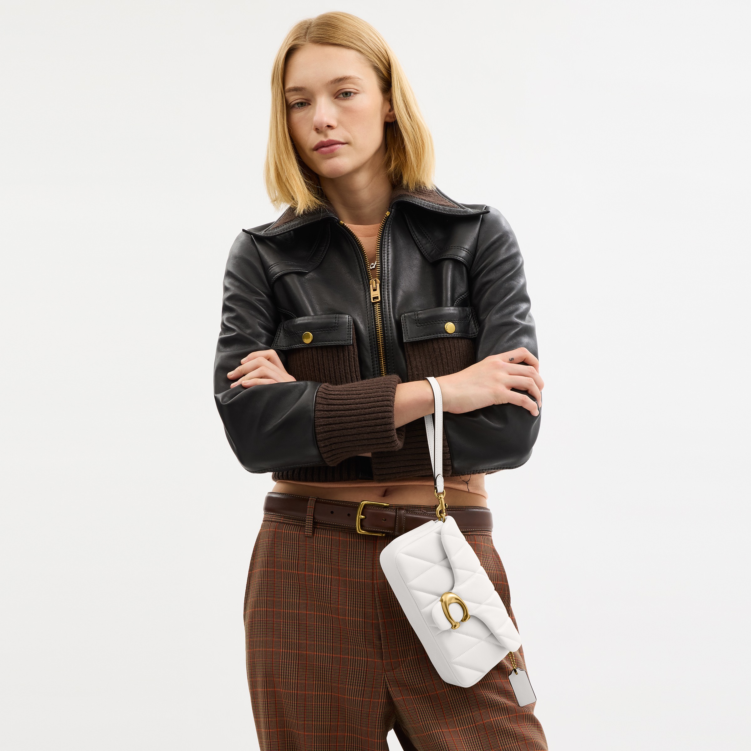 Tabby Chain Crossbody 19 with Quilting