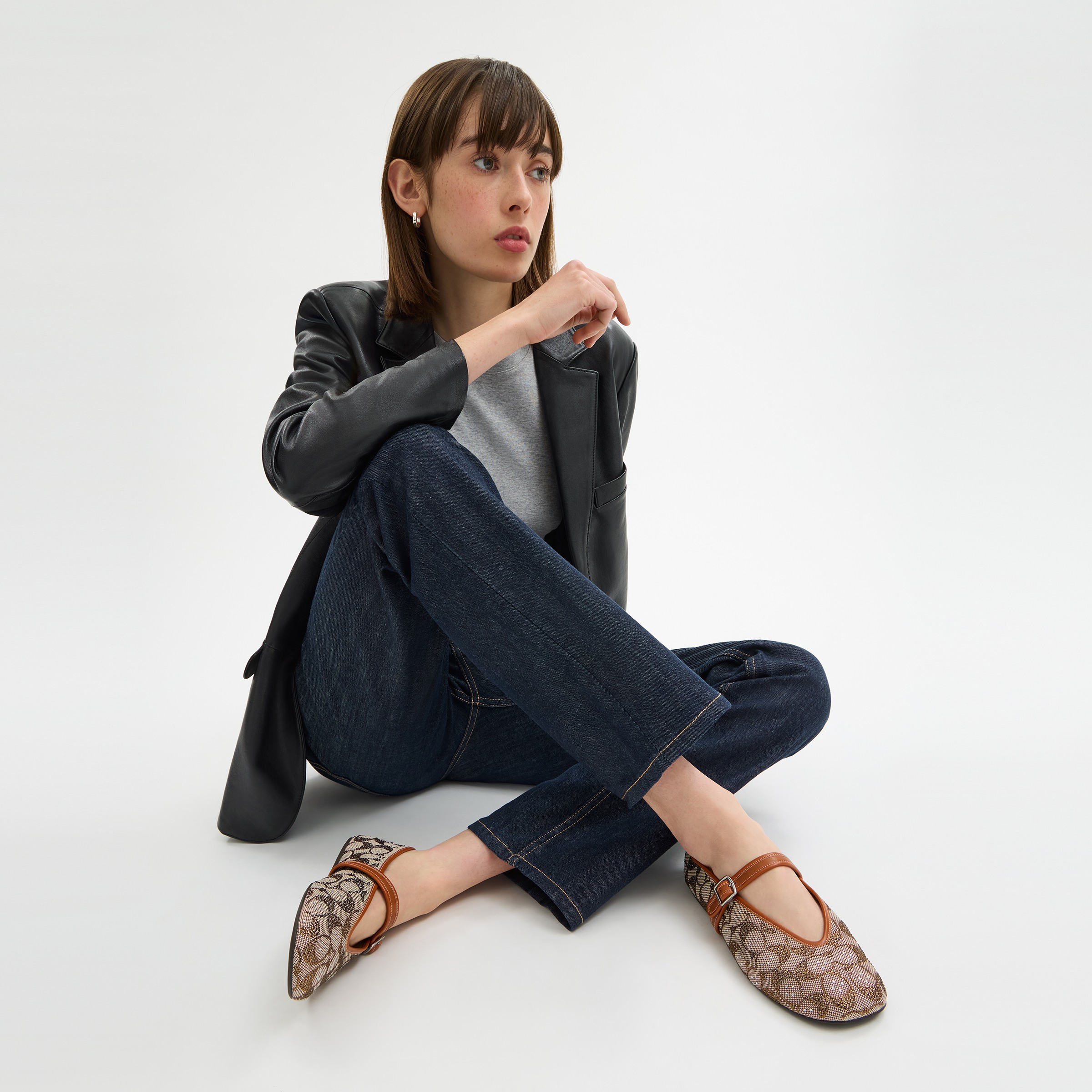 Mary Jane In Crystal Signature Jacquard