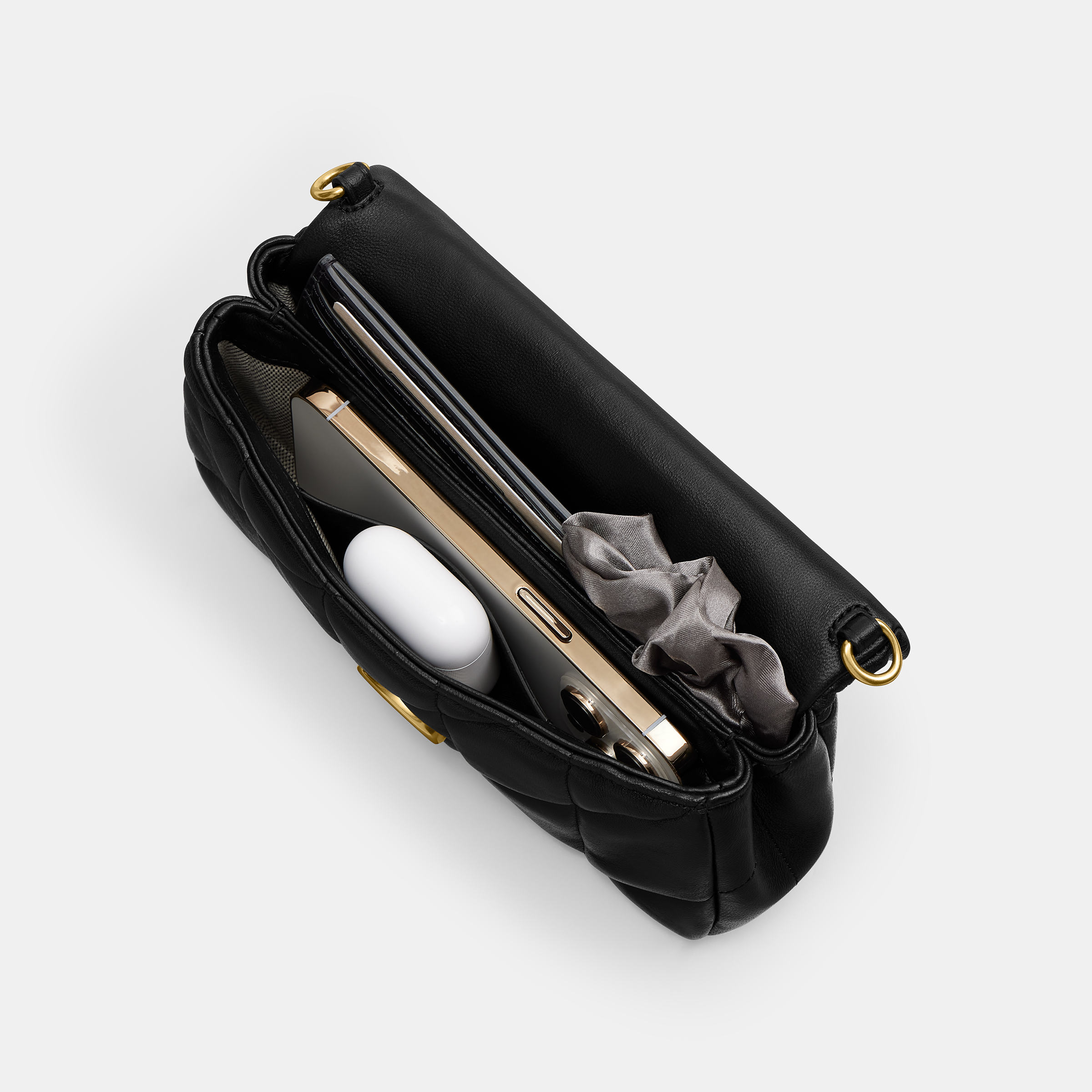 Tabby Chain Crossbody Bag 19 With Quilting