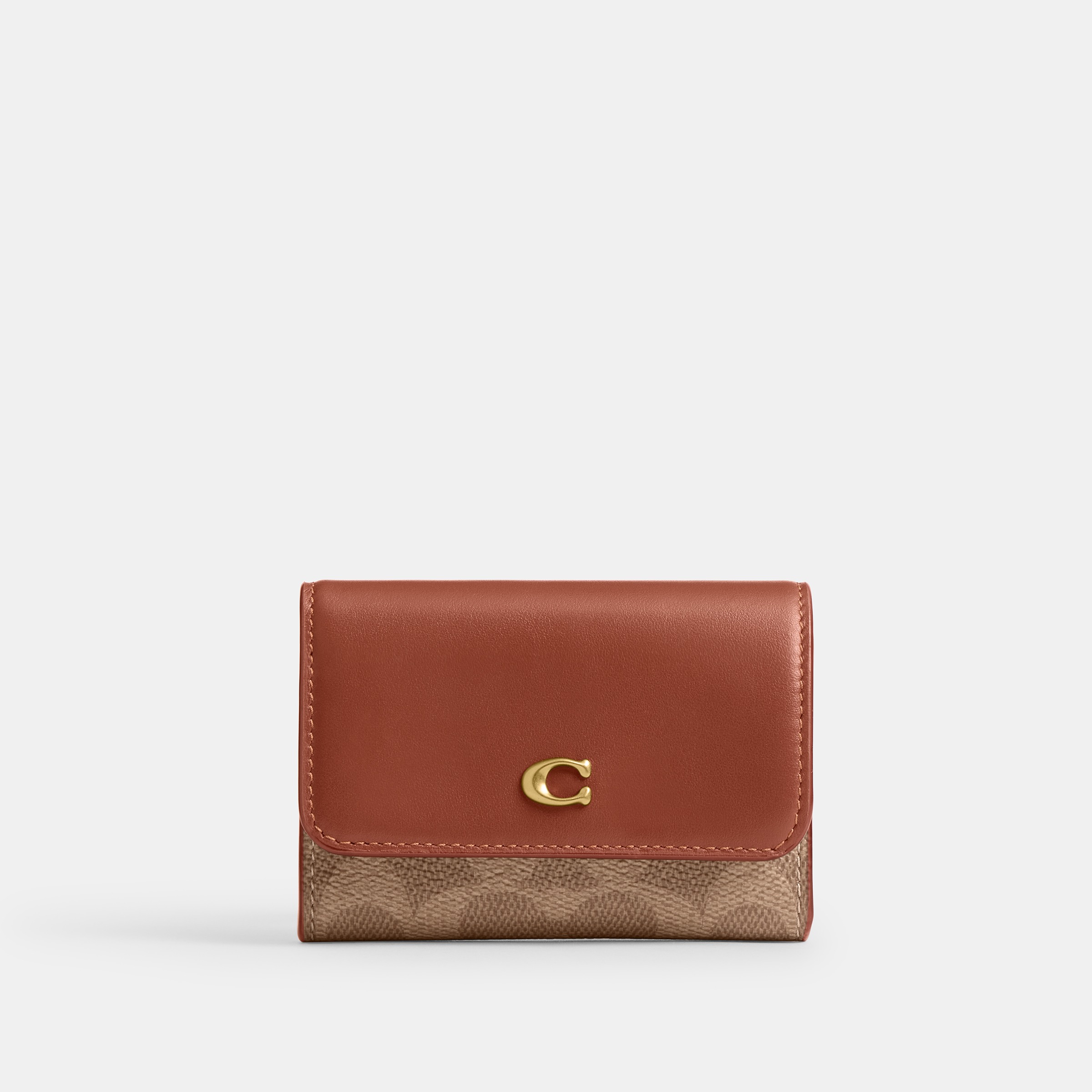Essential Flap Card Case In Signature Canvas