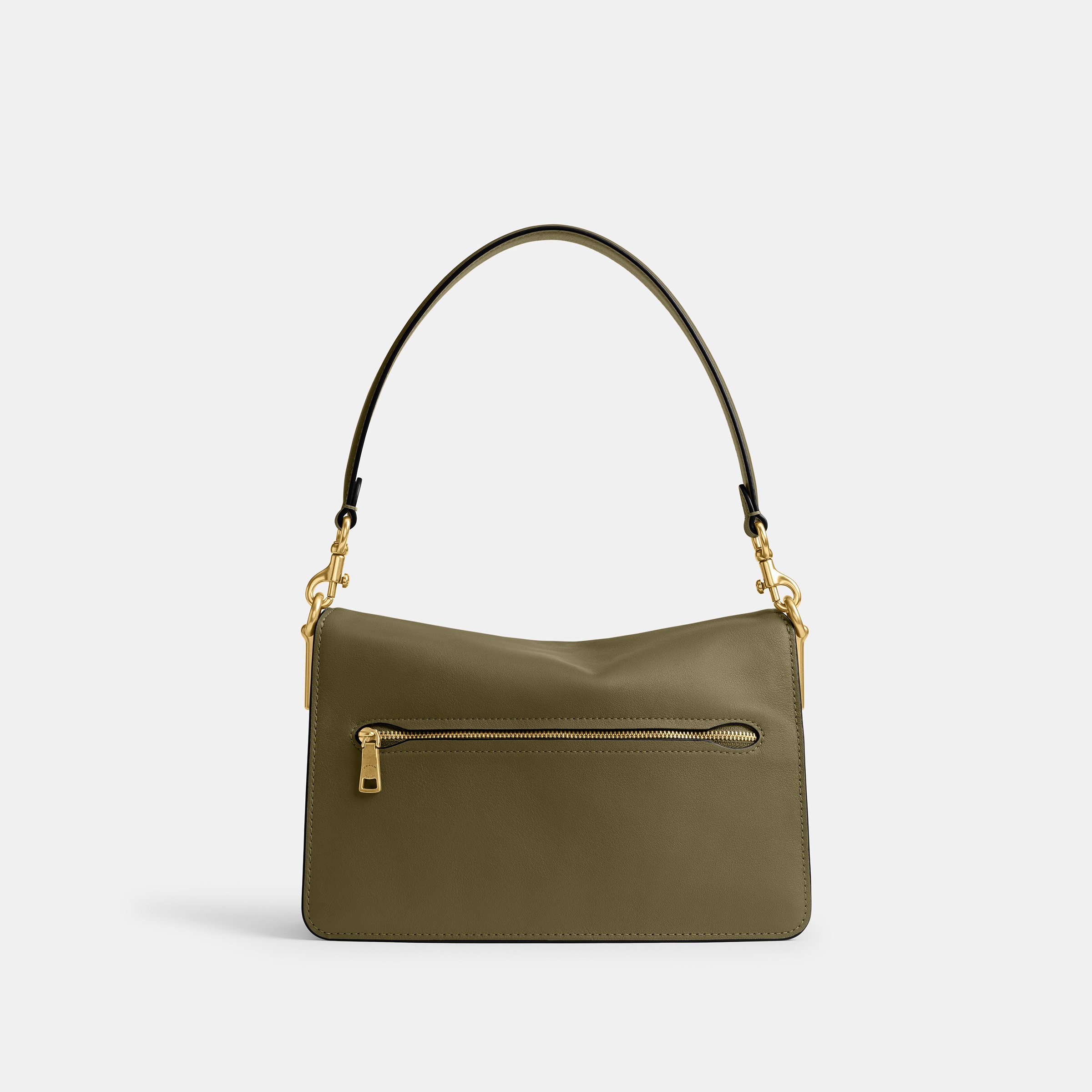 Soft Grain Leather Chain Tabby Shoulder Bag With Chain