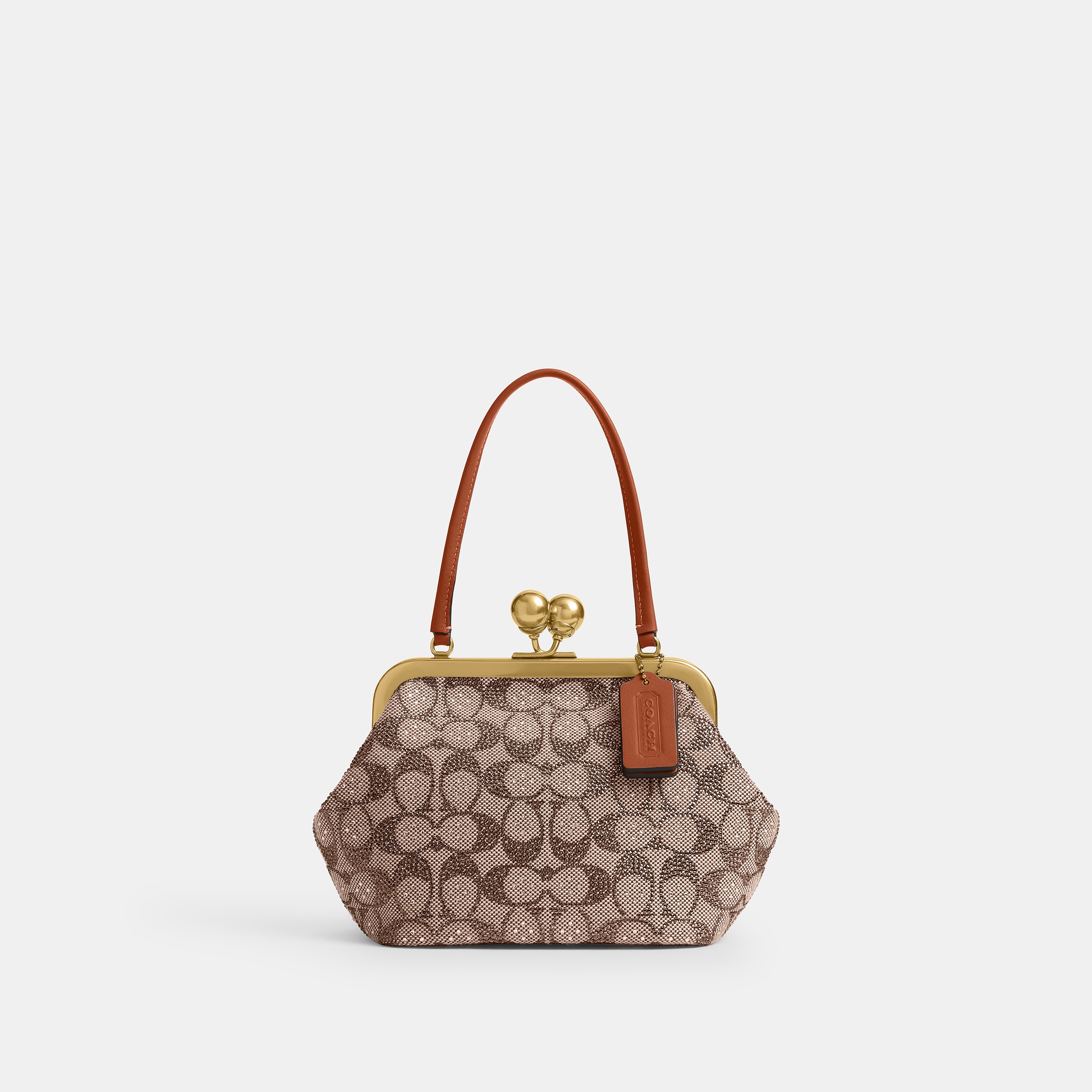 Kisslock Frame Bag 16 In Crystal Signature Jacquard