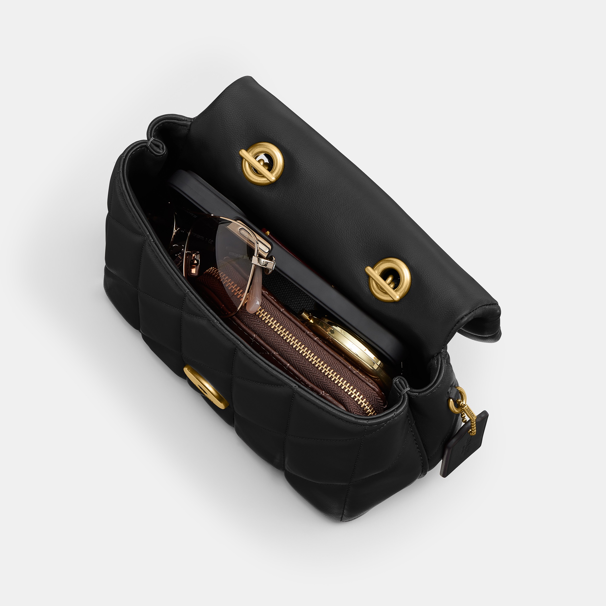 Tabby Top Handle Bag With Quilting