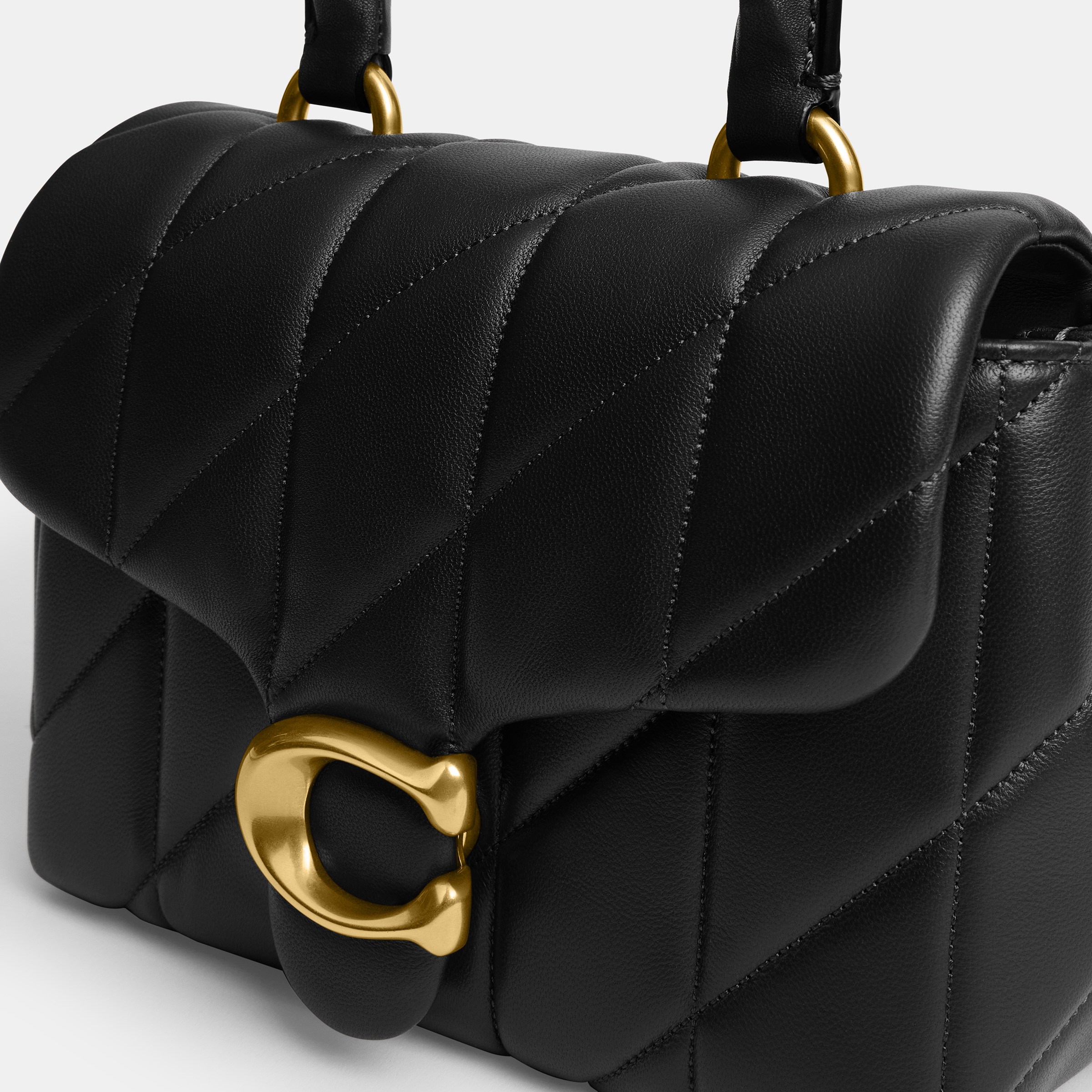 Tabby Top Handle Bag With Quilting