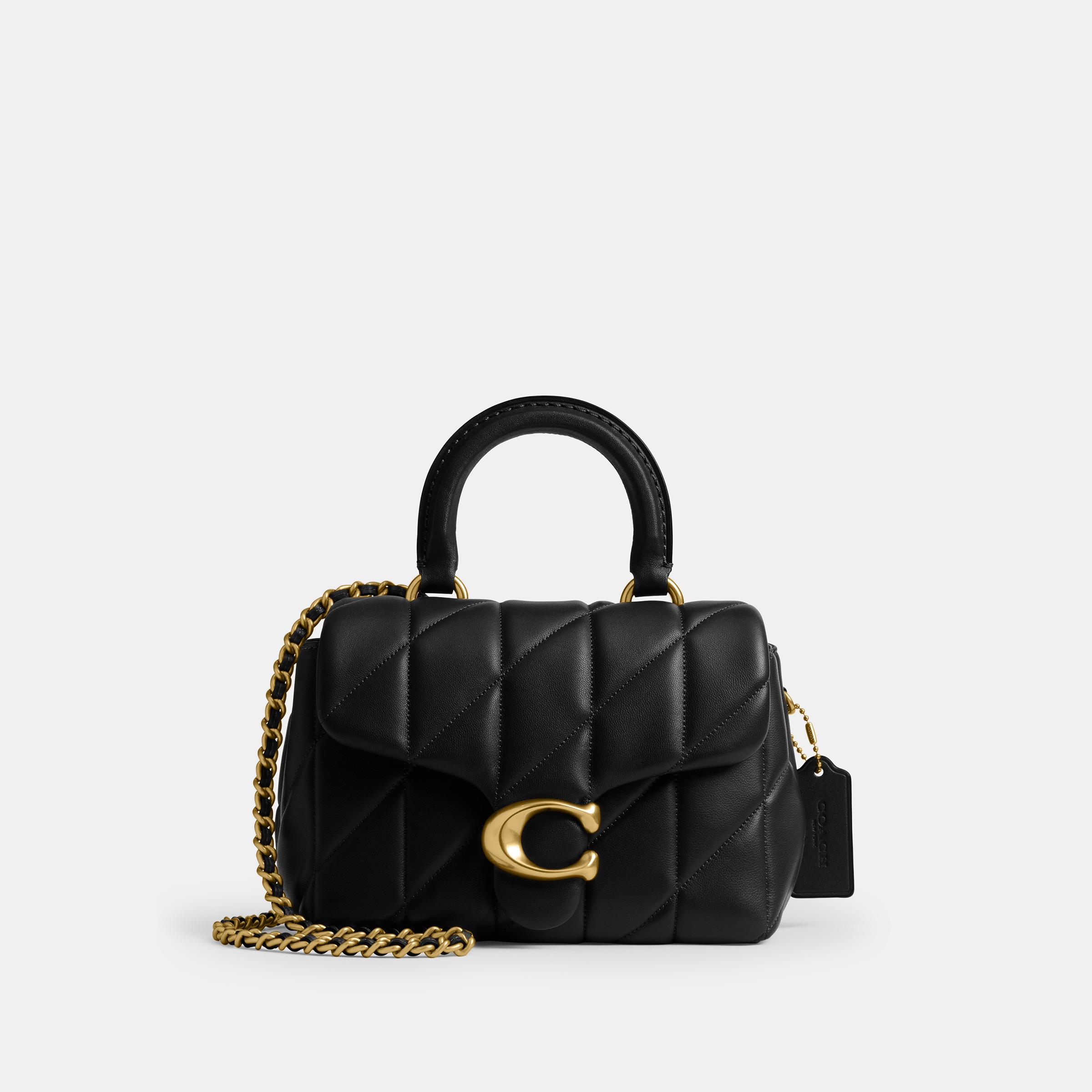 Tabby Top Handle Bag With Quilting