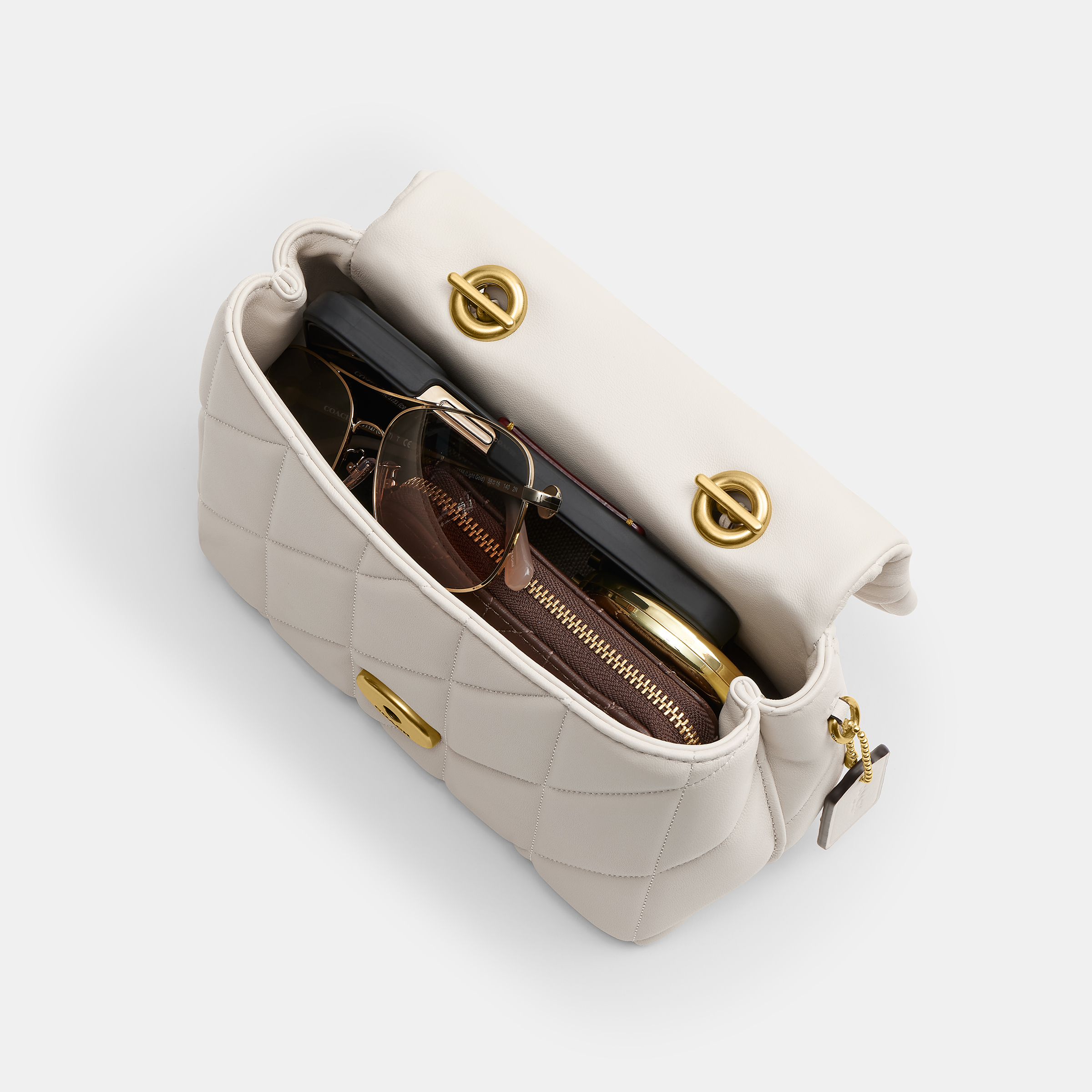 Tabby Top Handle Bag With Quilting