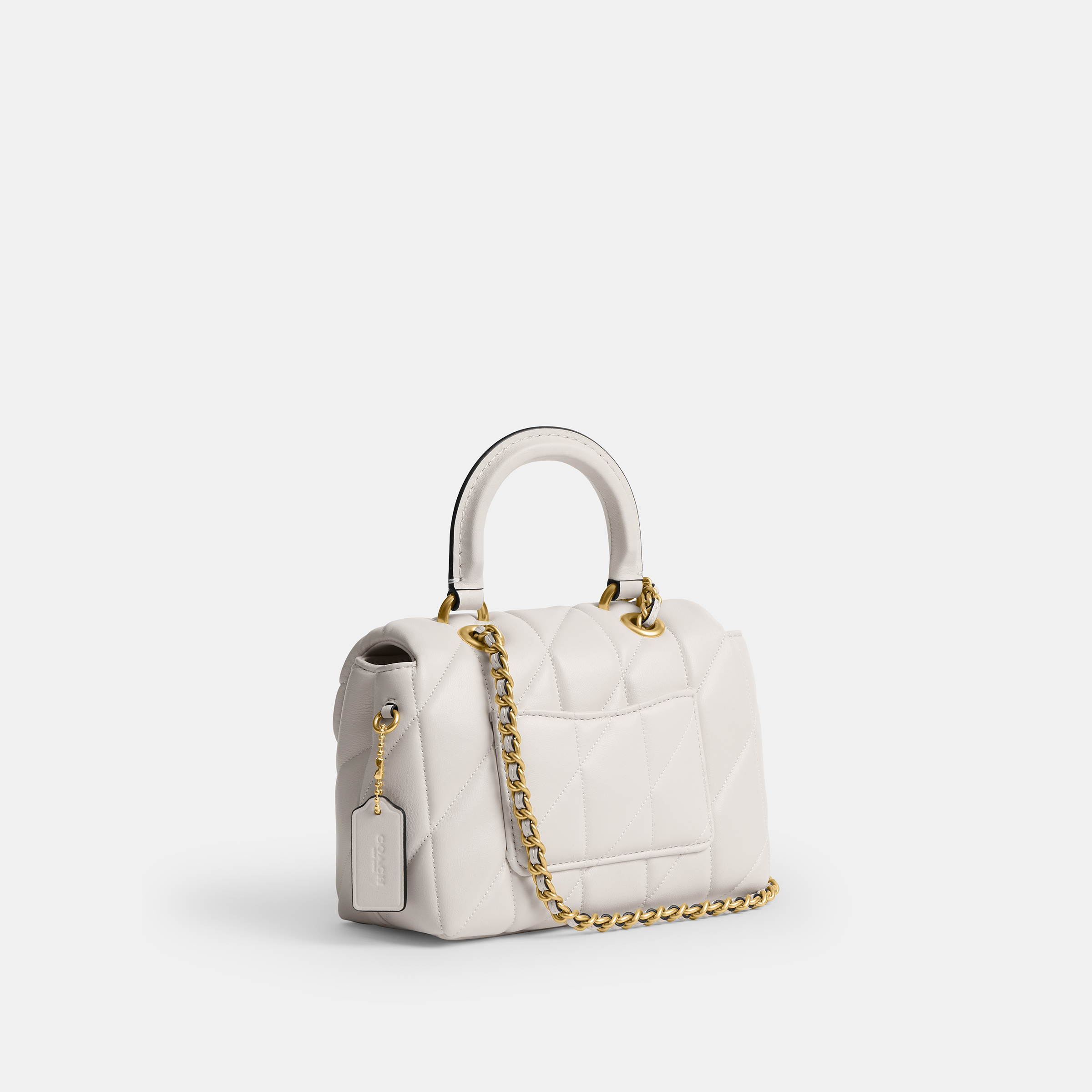 Tabby Top Handle Bag With Quilting