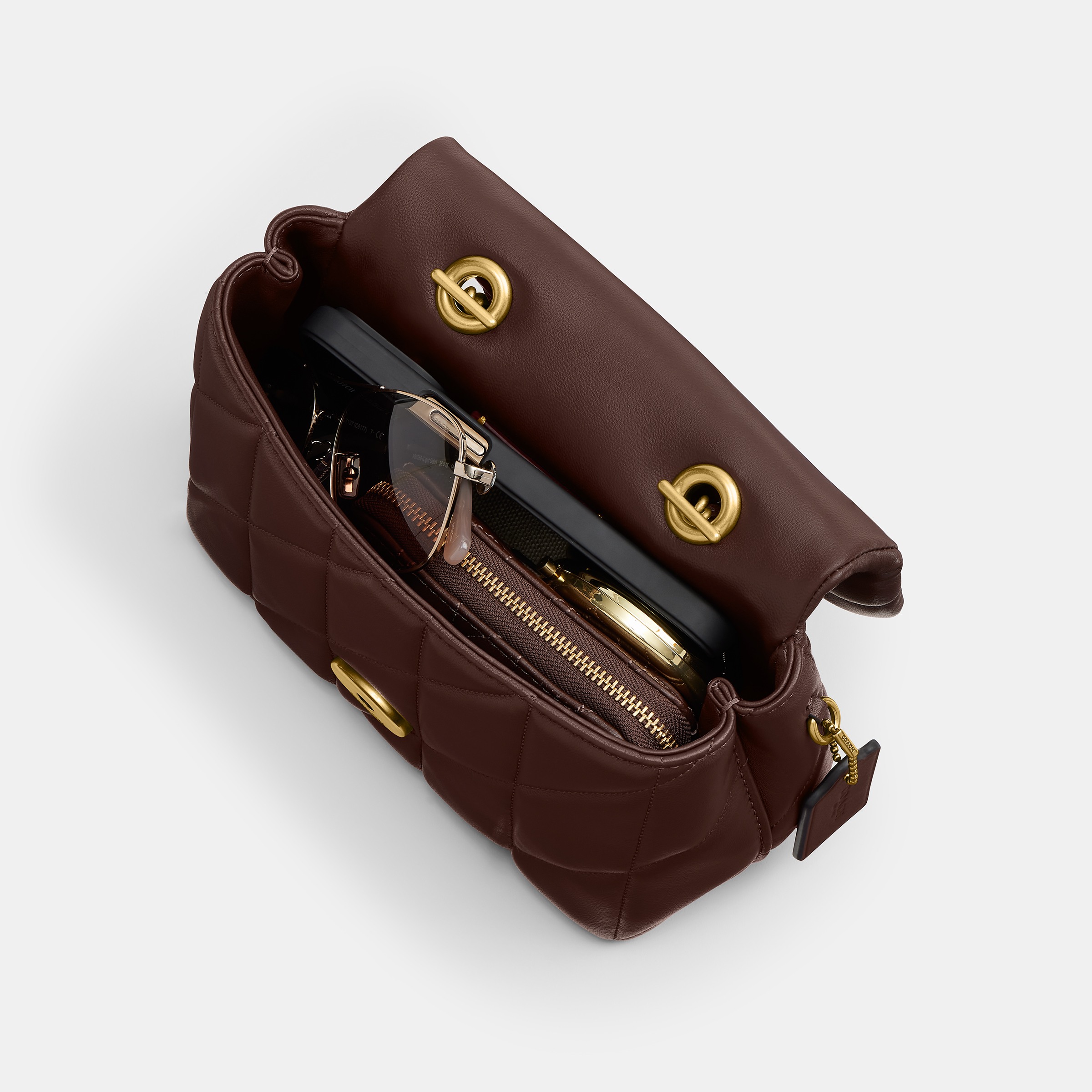 Tabby Top Handle Bag With Quilting