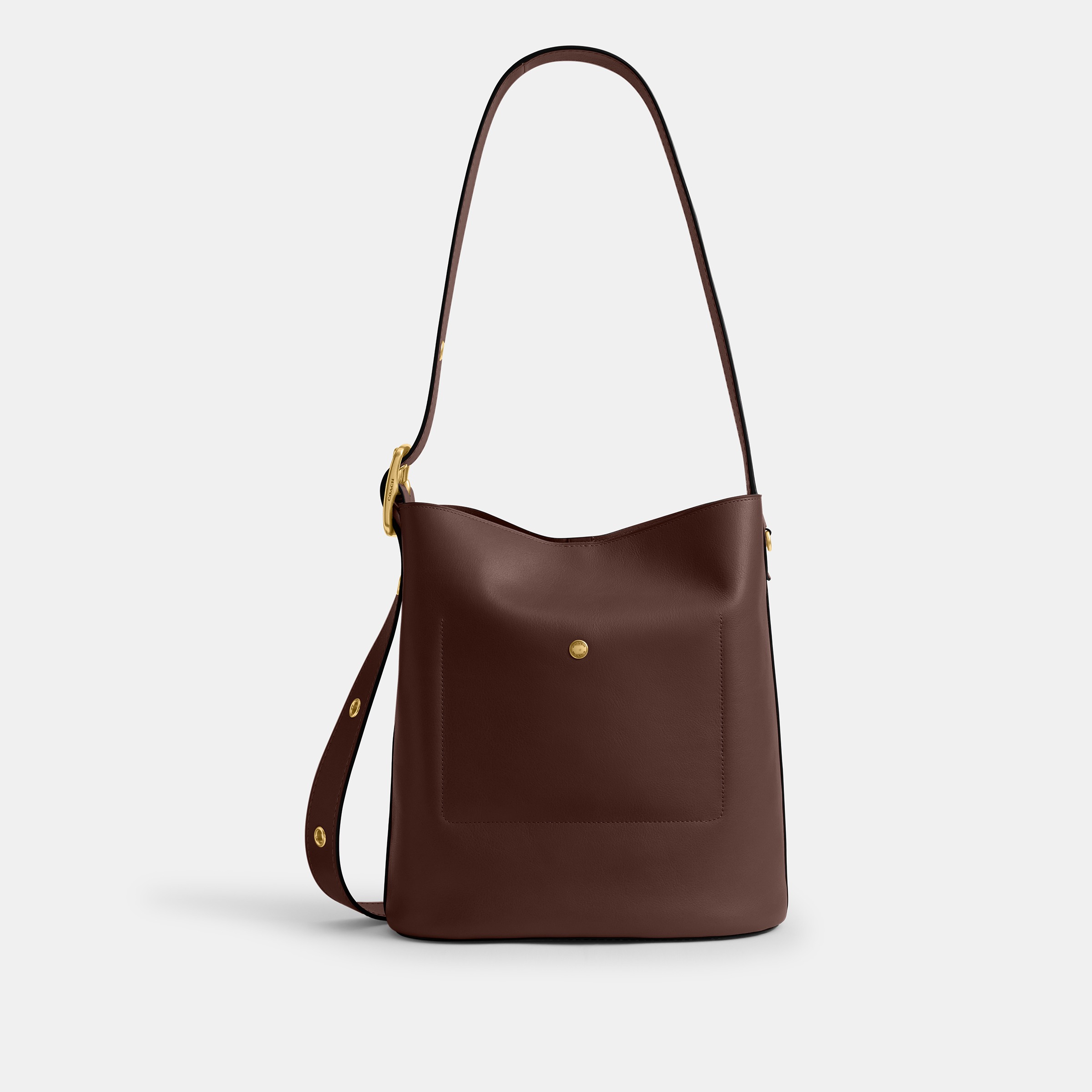 Natural Grain Leather Bleecker Bucket Bag