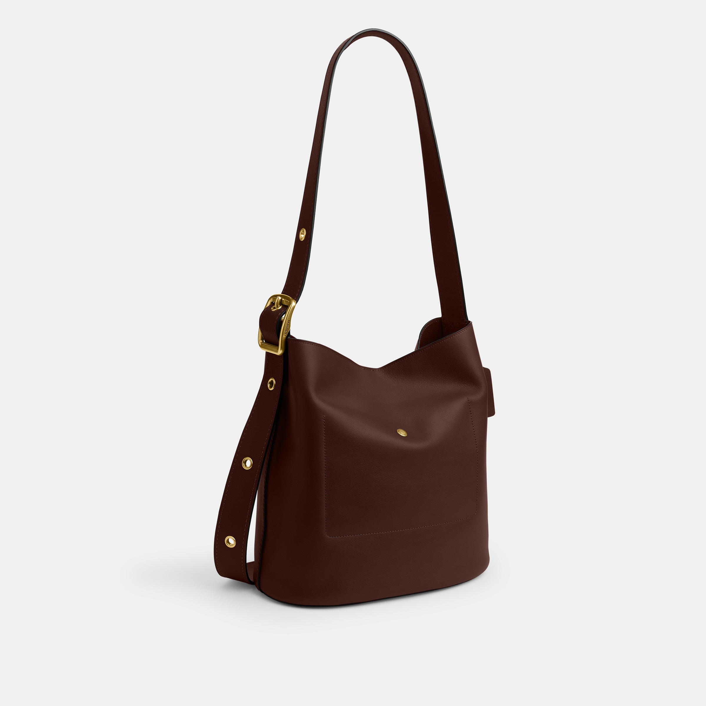 Natural Grain Leather Bleecker Bucket Bag