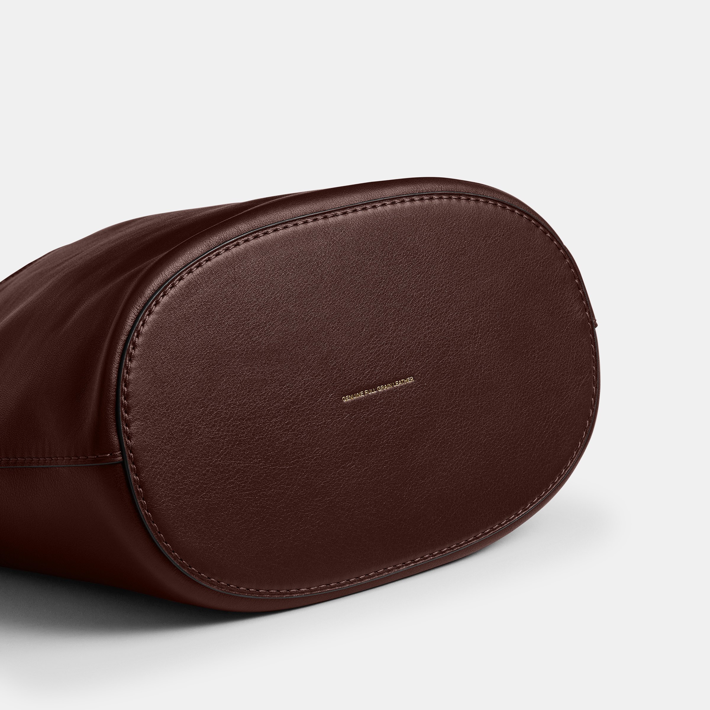 Natural Grain Leather Bleecker Bucket Bag