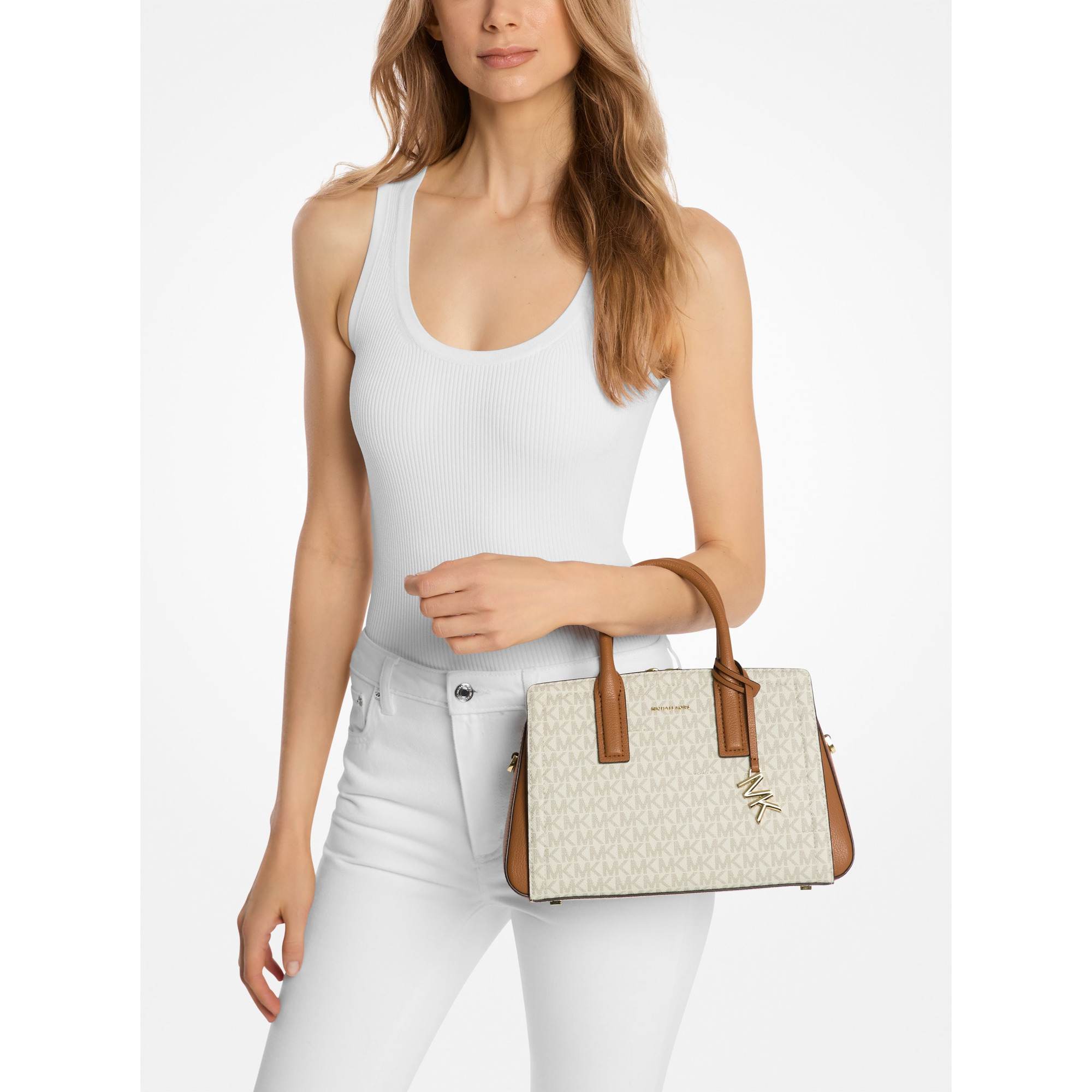 Laila Small Signature Logo Satchel