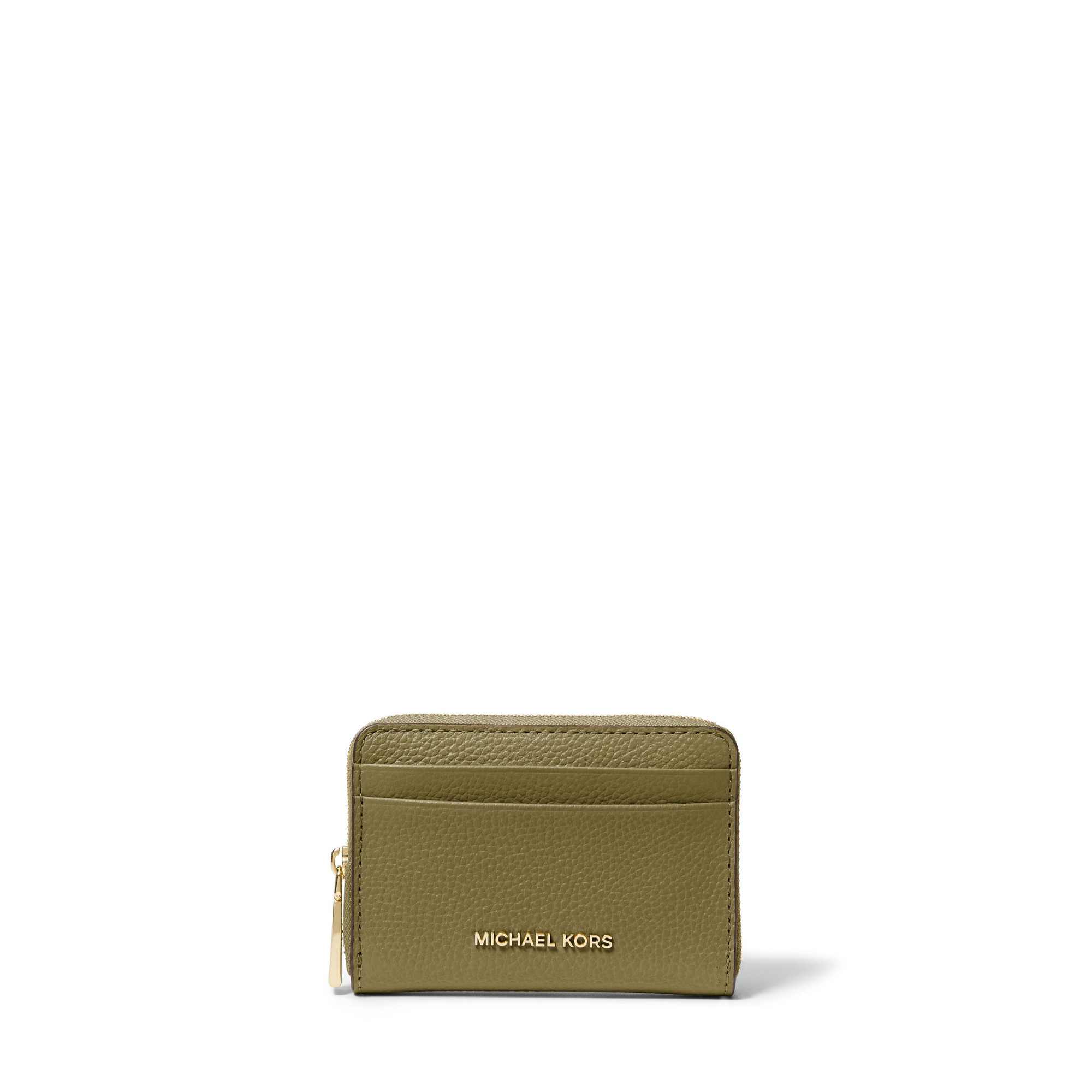 Jet Set Small Pebbled Leather Zip-Around Card Case