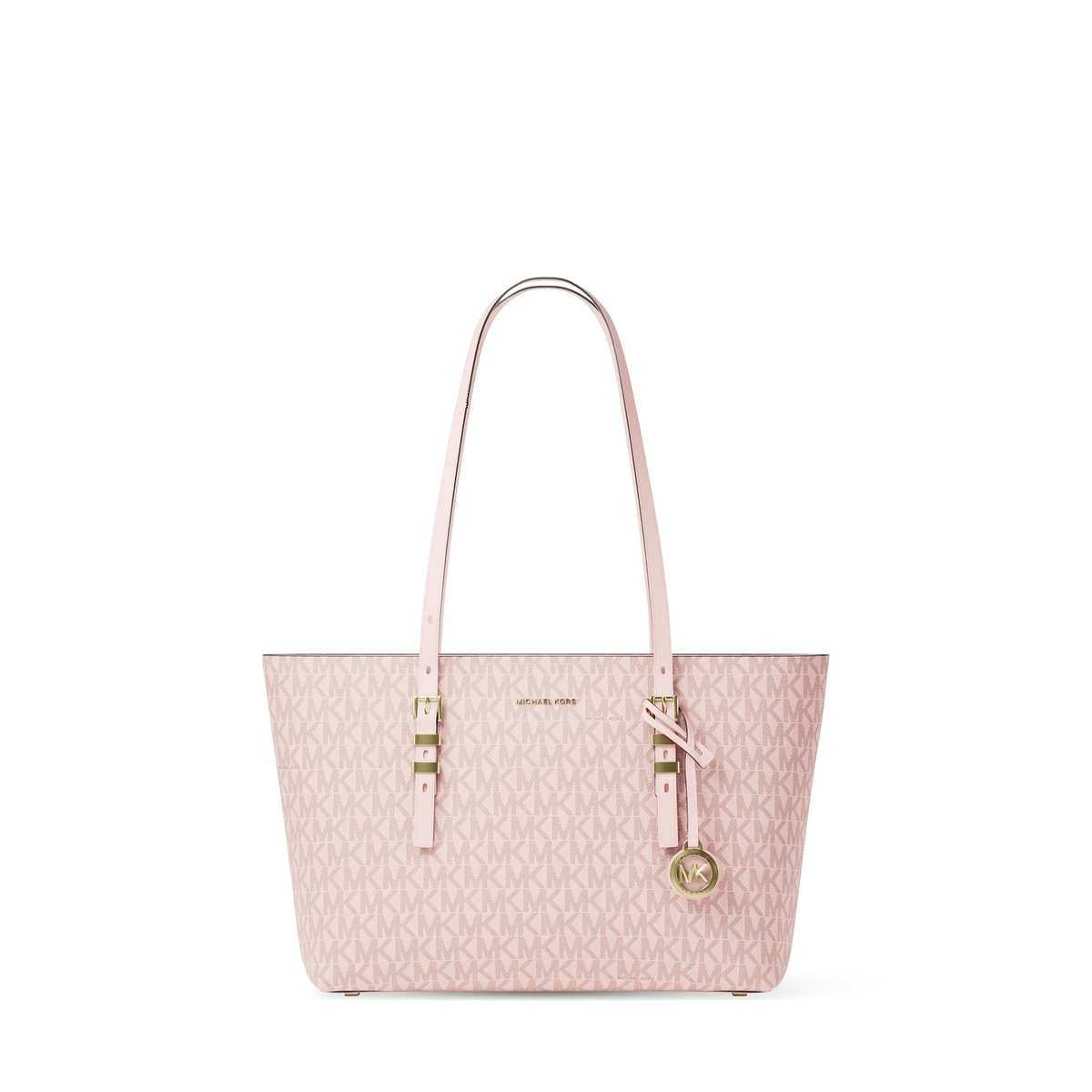 Quinn Medium Signature Logo And Leather Tote Bag