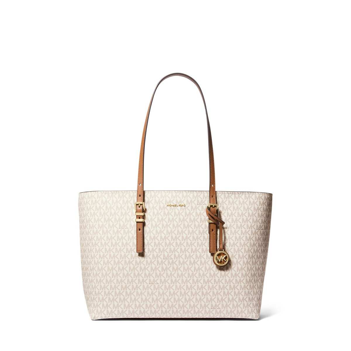 Quinn Large Signature Logo and Leather Tote Bag