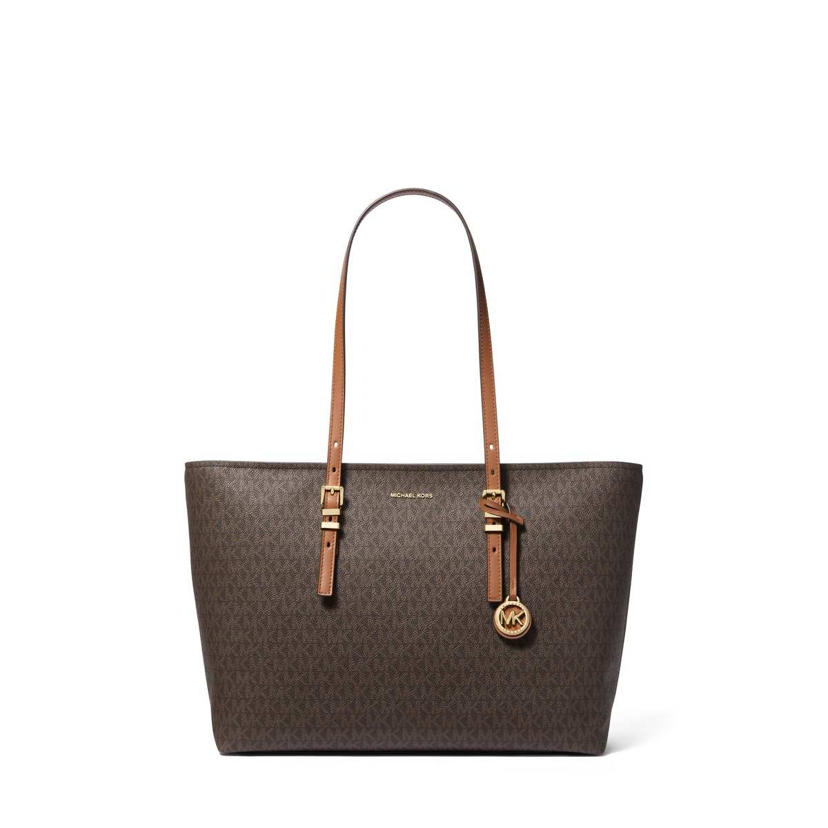 Quinn Large Signature Logo and Leather Tote Bag