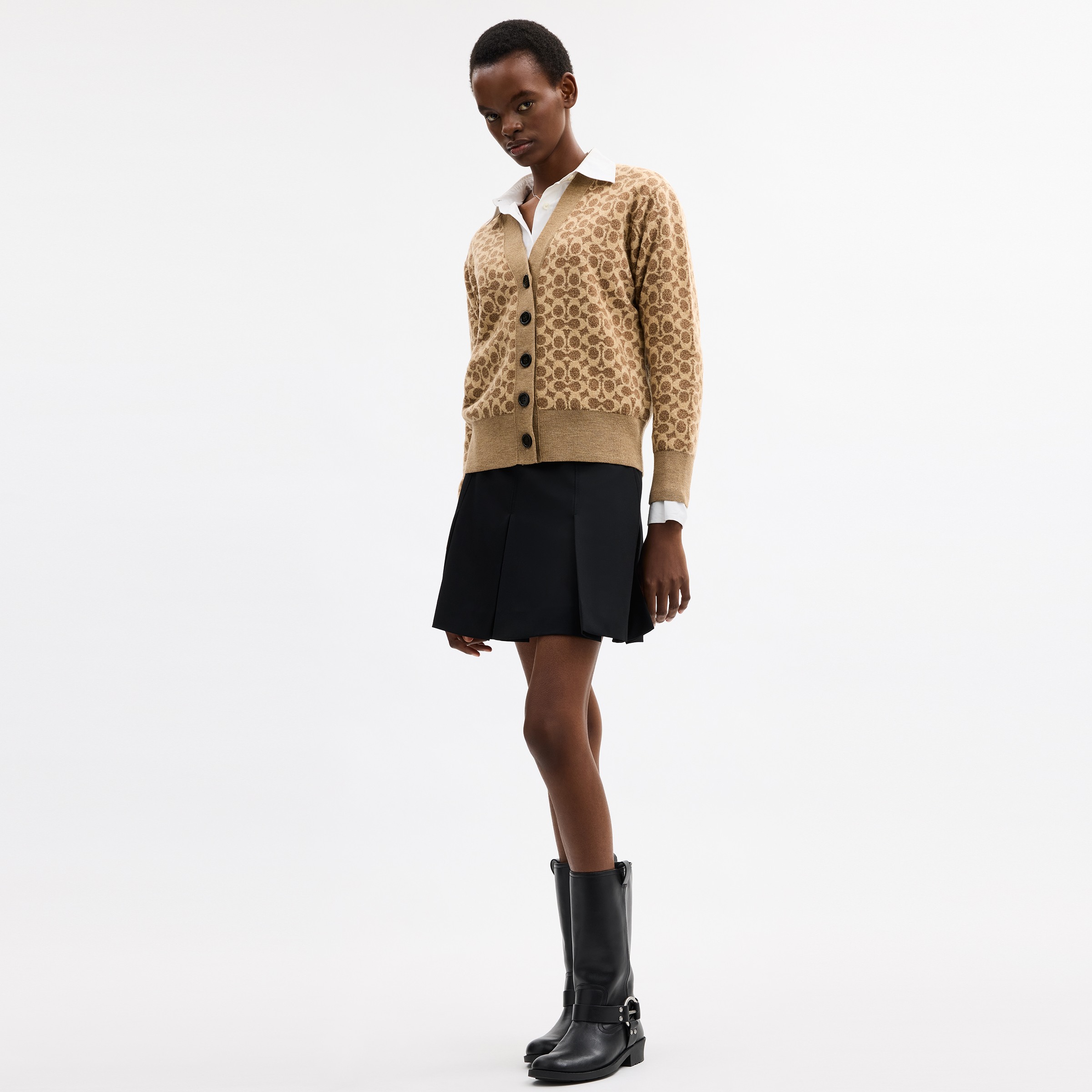 Signature Relaxed V-Neck Cardigan