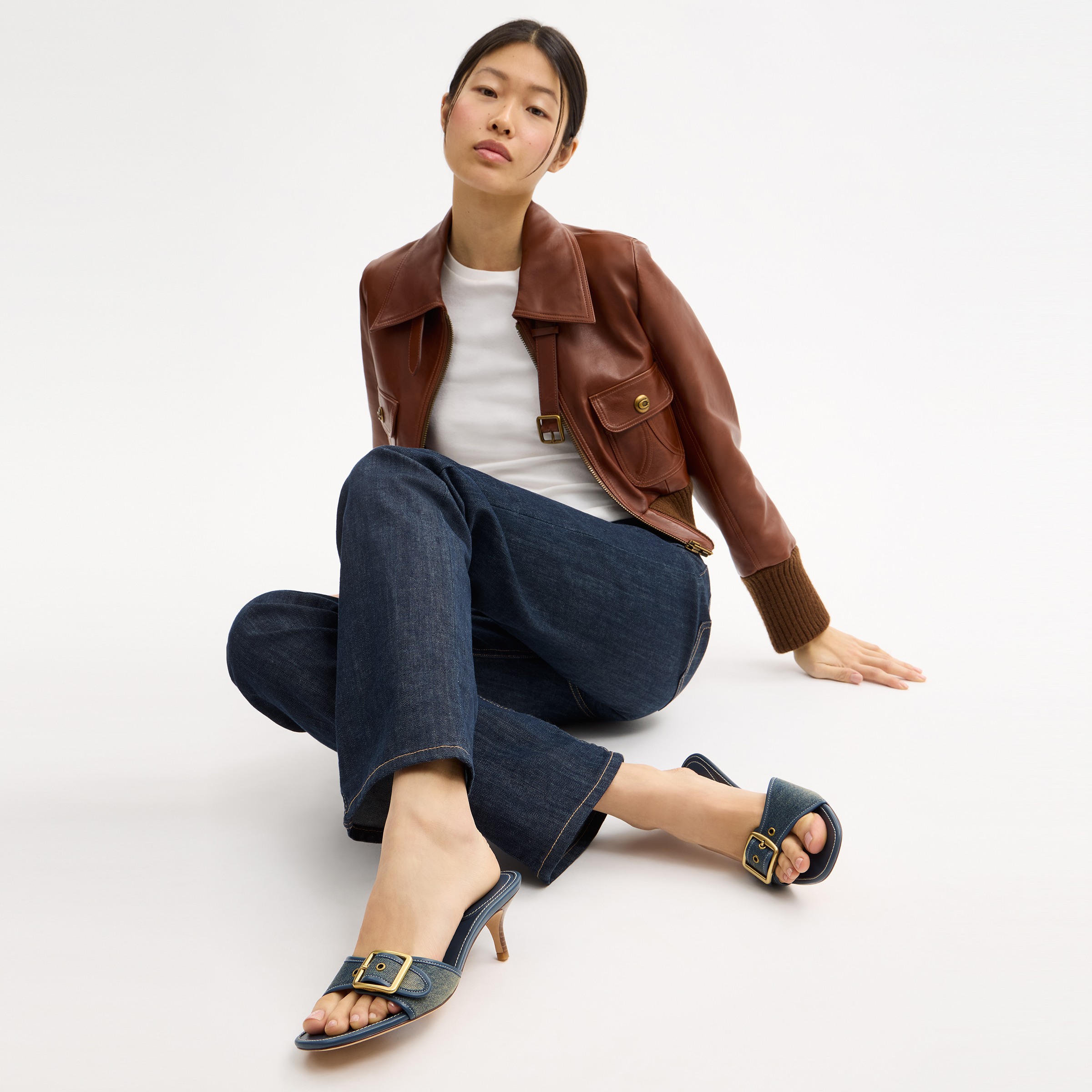 Margot Sandal In Loved Denim