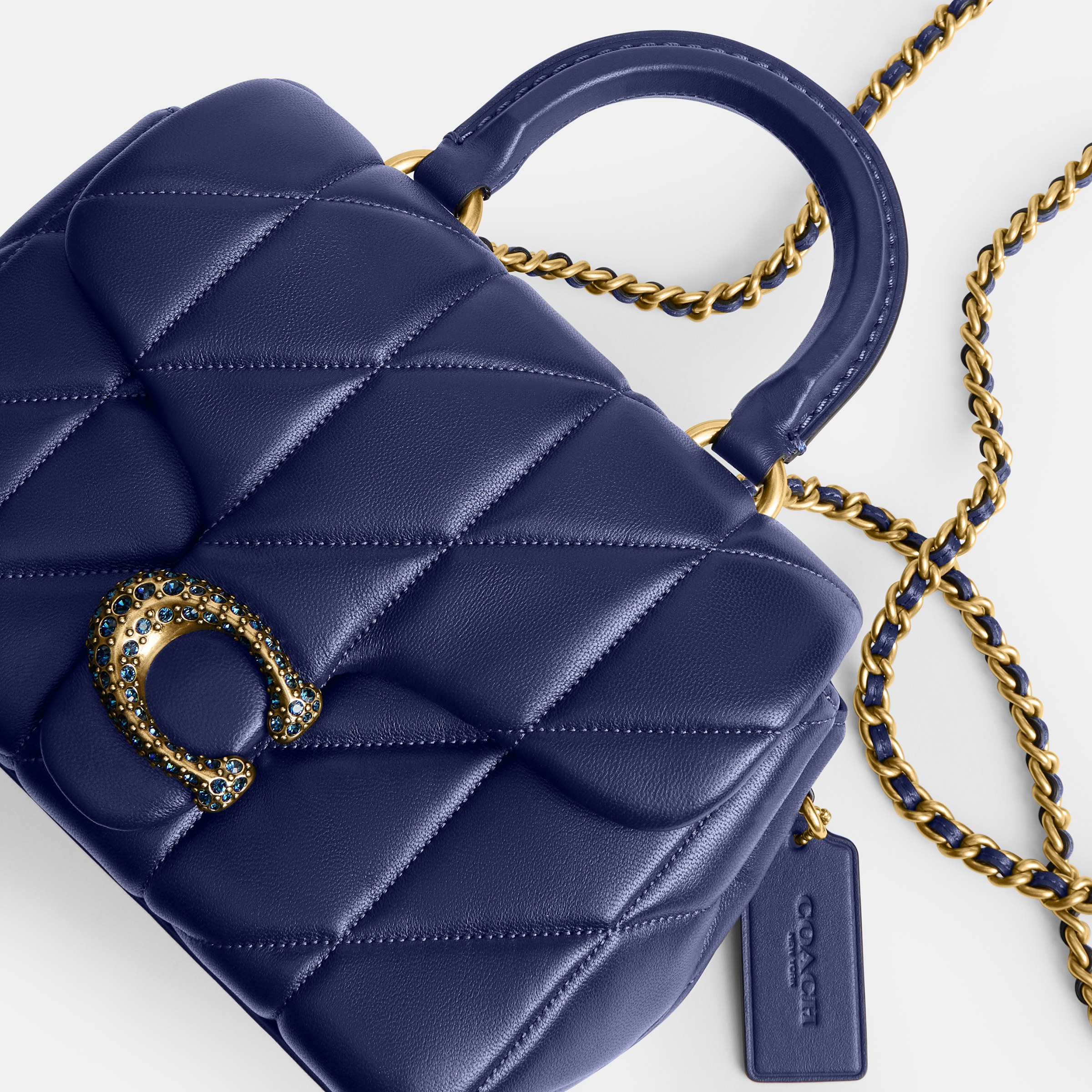 Tabby Top Handle Bag With Quilting