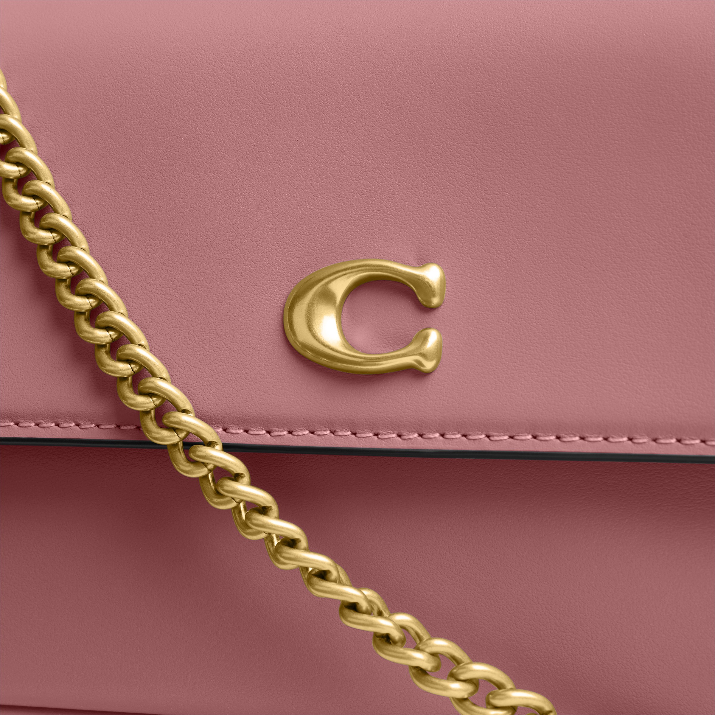 Refined Calf Leather Brook Flap Chain Bag