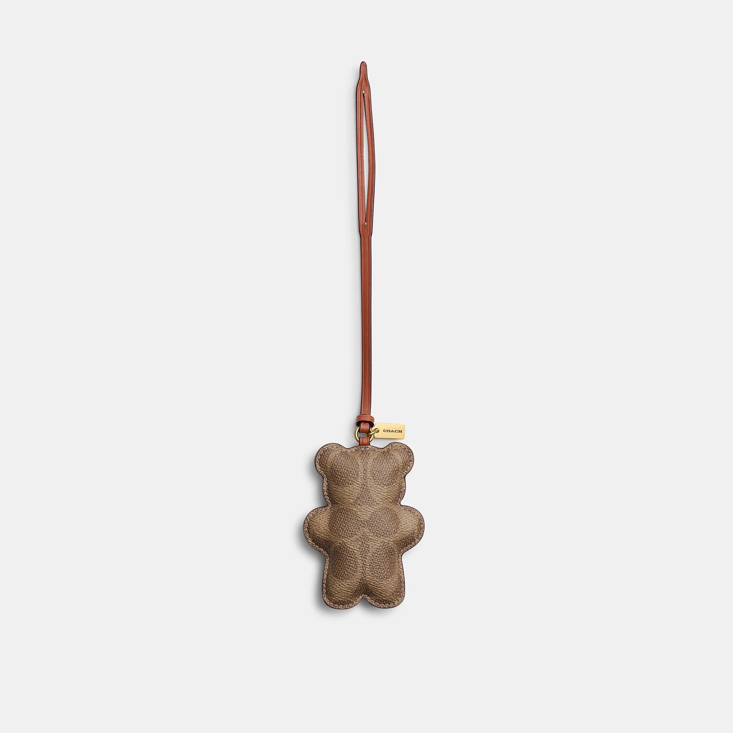 Bear Puffy Bag Charm In Signature Canvas