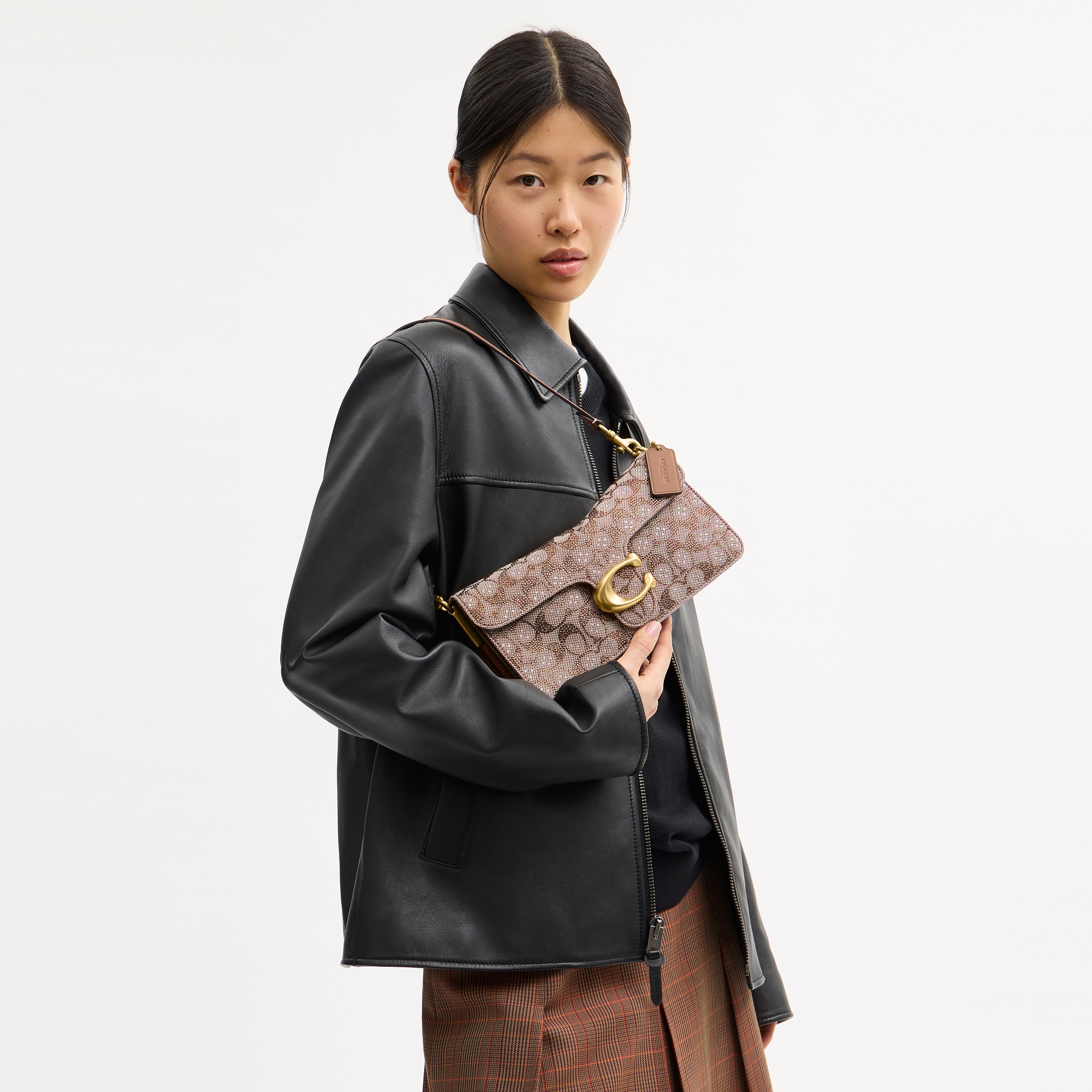 Tabby Shoulder Bag 26 In Crystal Signature Jacquard