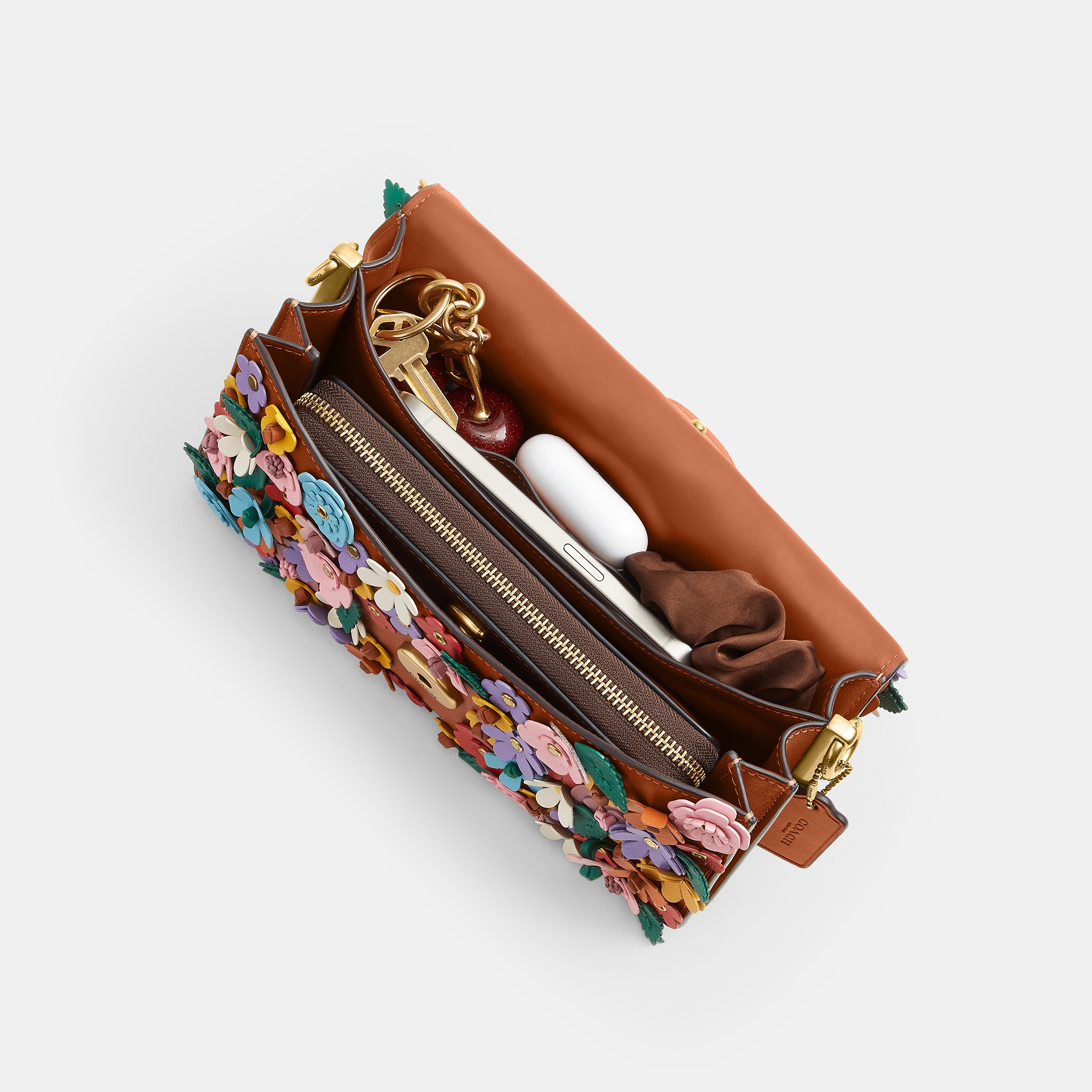 Tabby Shoulder Bag 26 with Floral Applique