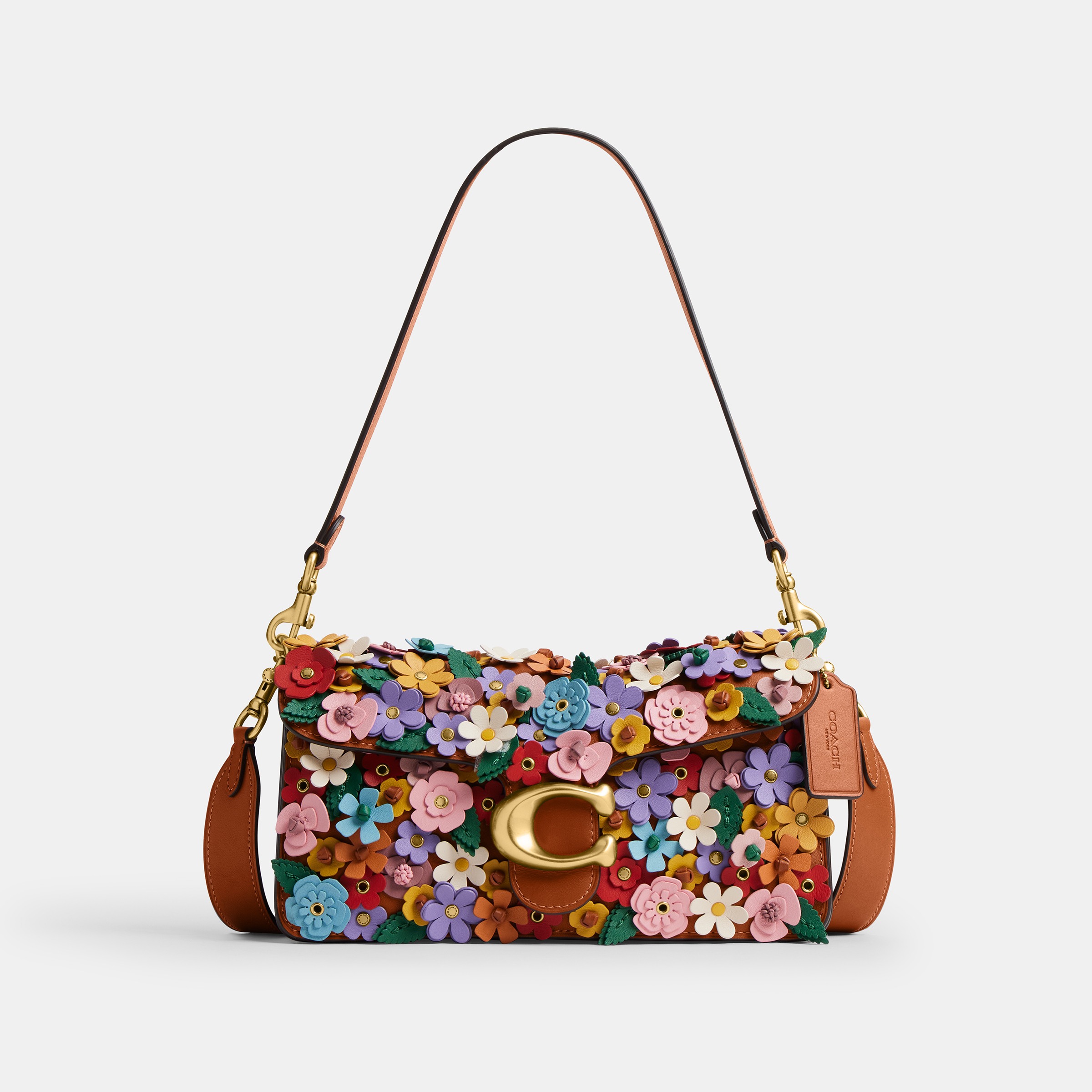 Tabby Shoulder Bag 26 with Floral Applique