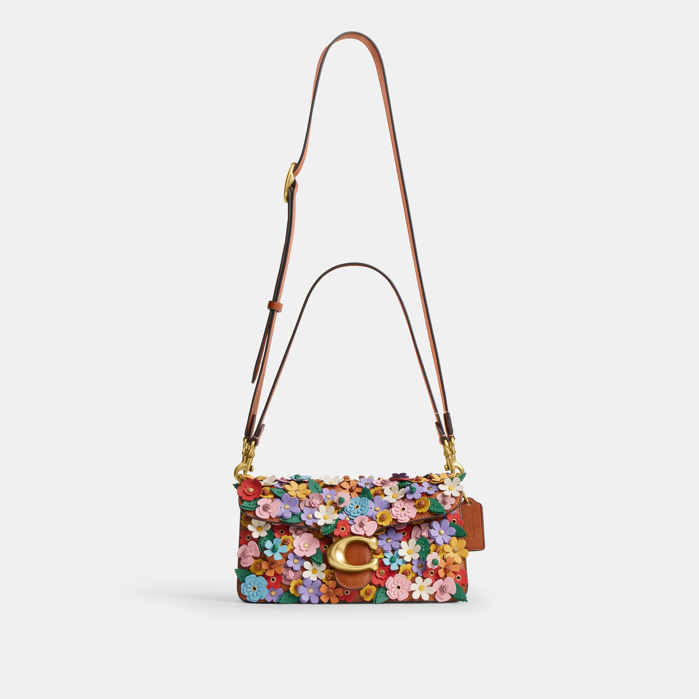 Tabby Shoulder Bag 26 with Floral Applique