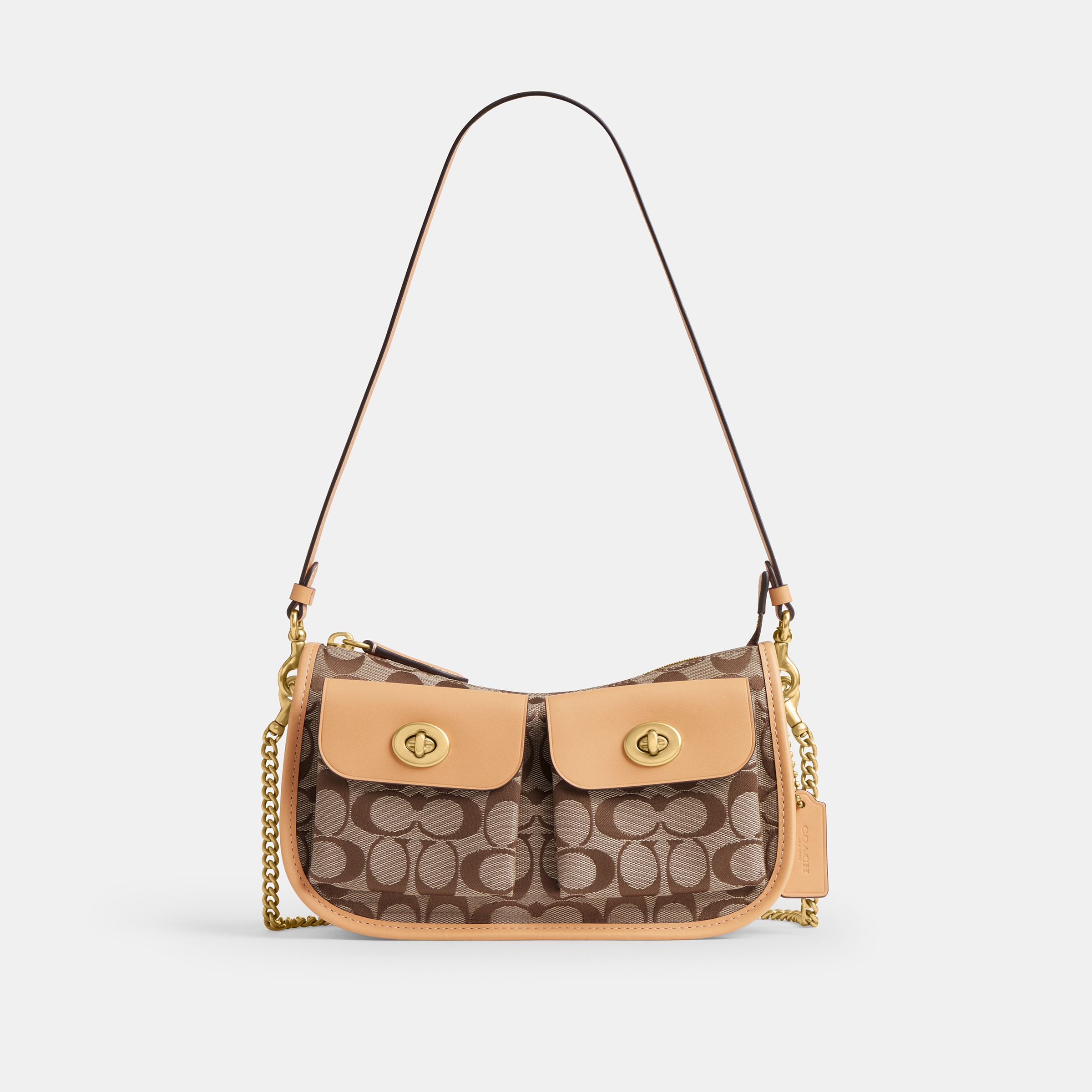 Twin Turnlock Waverly Bag In Signature Jacquard