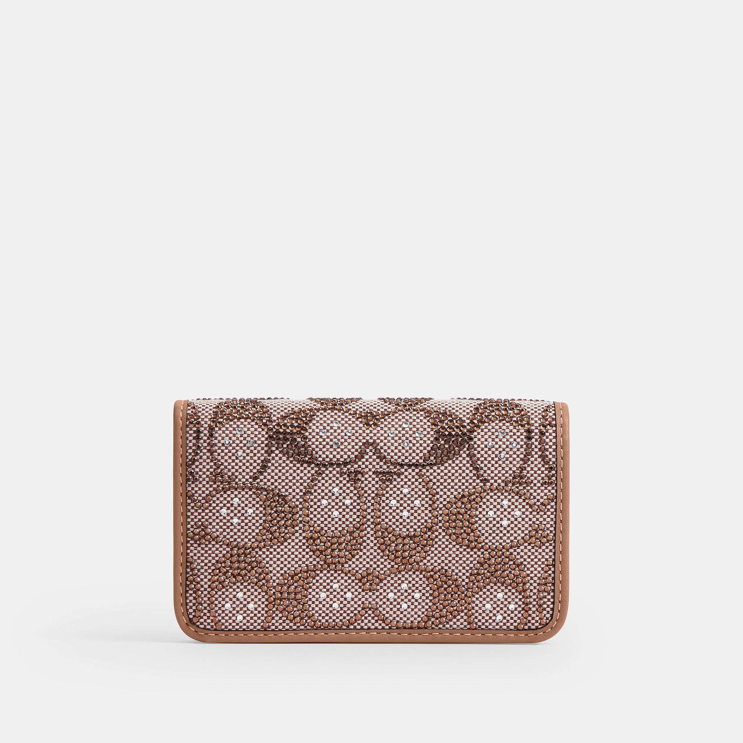 Essential Slim Card Case In Crystal Signature Jacquard