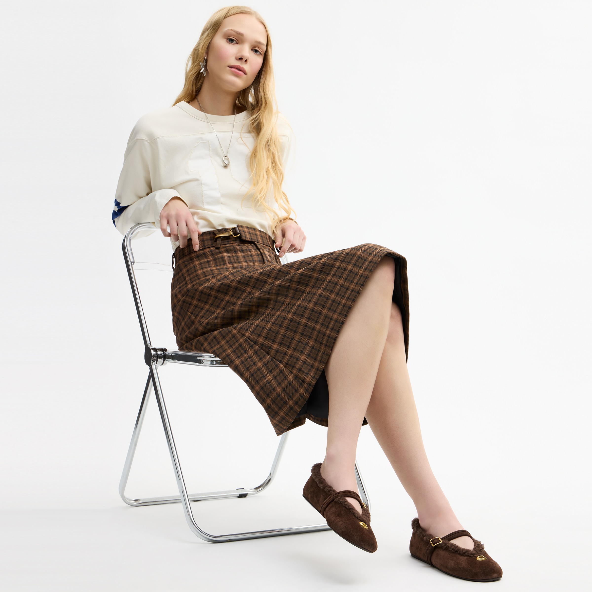 Sculpted C Mary Jane In Shearling