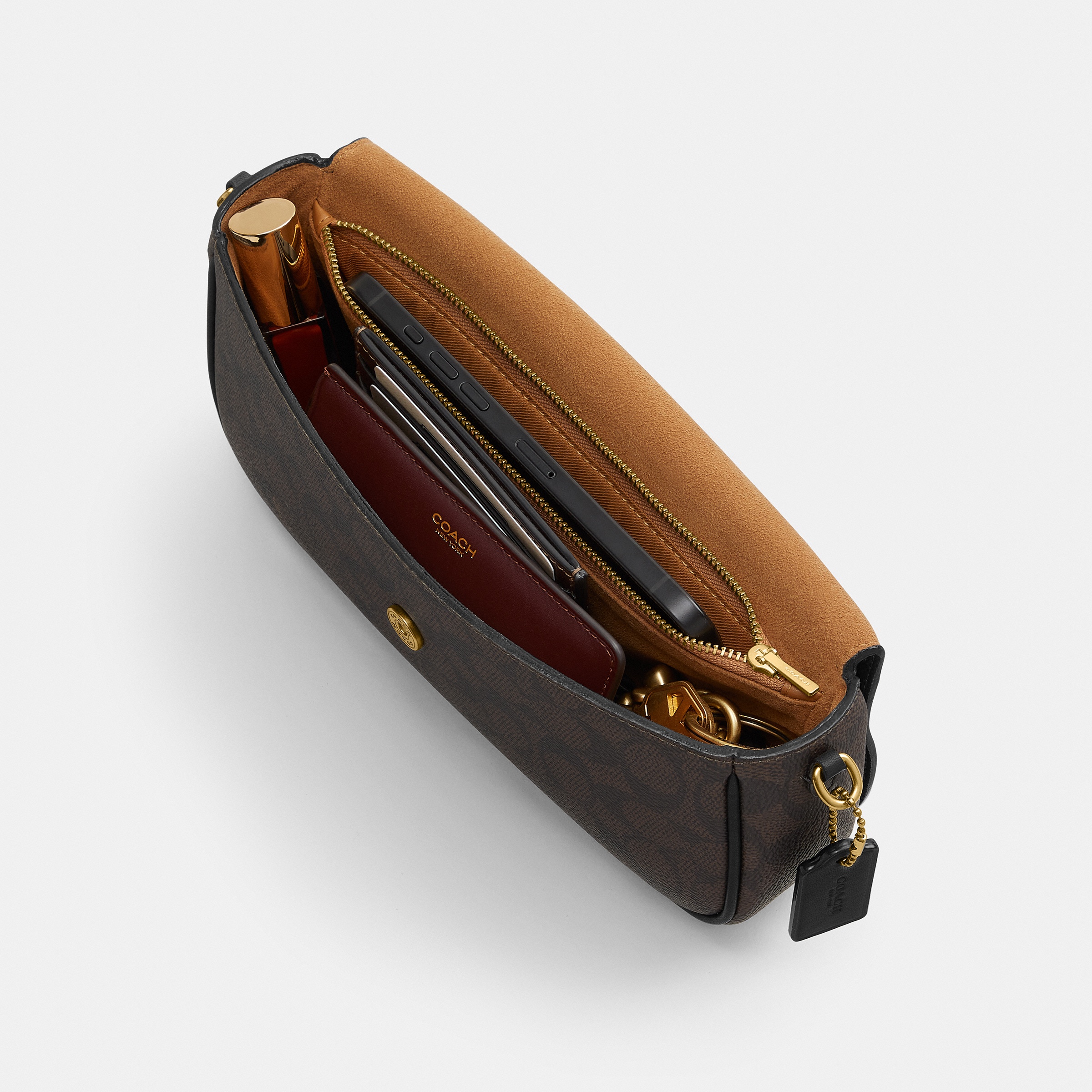 Brook Flap Chain Bag In Signature UpcraftedLeather