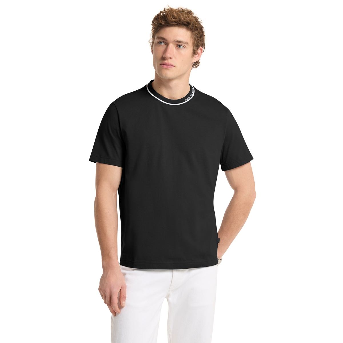 Logo Trim Cotton Jersey T-Shirt