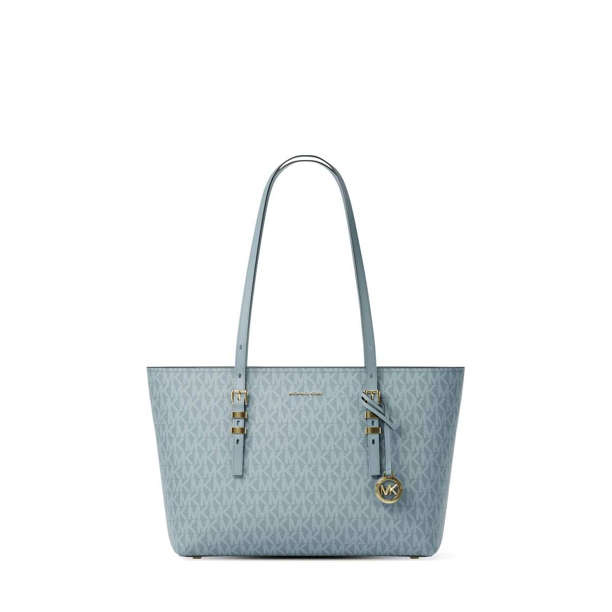 Quinn Medium Signature Logo And Leather Tote Bag