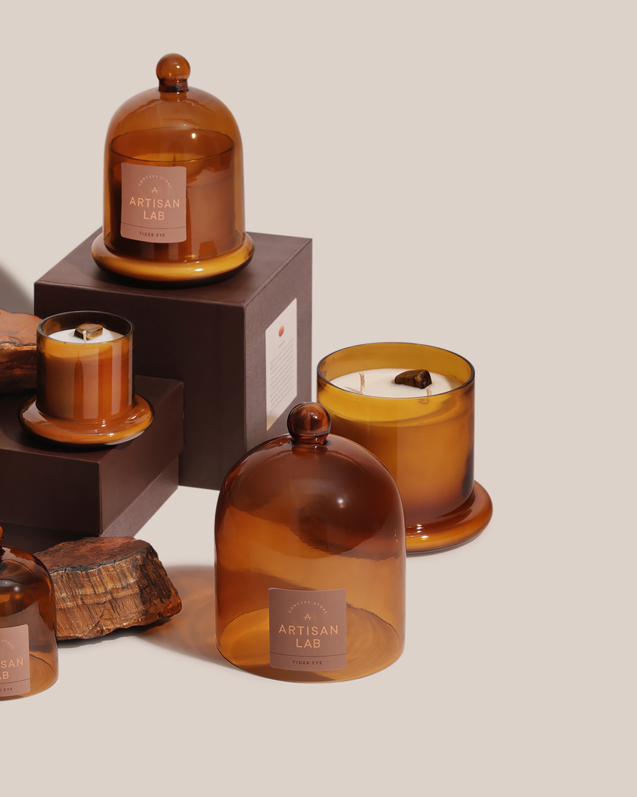 Tiger Eye Candle