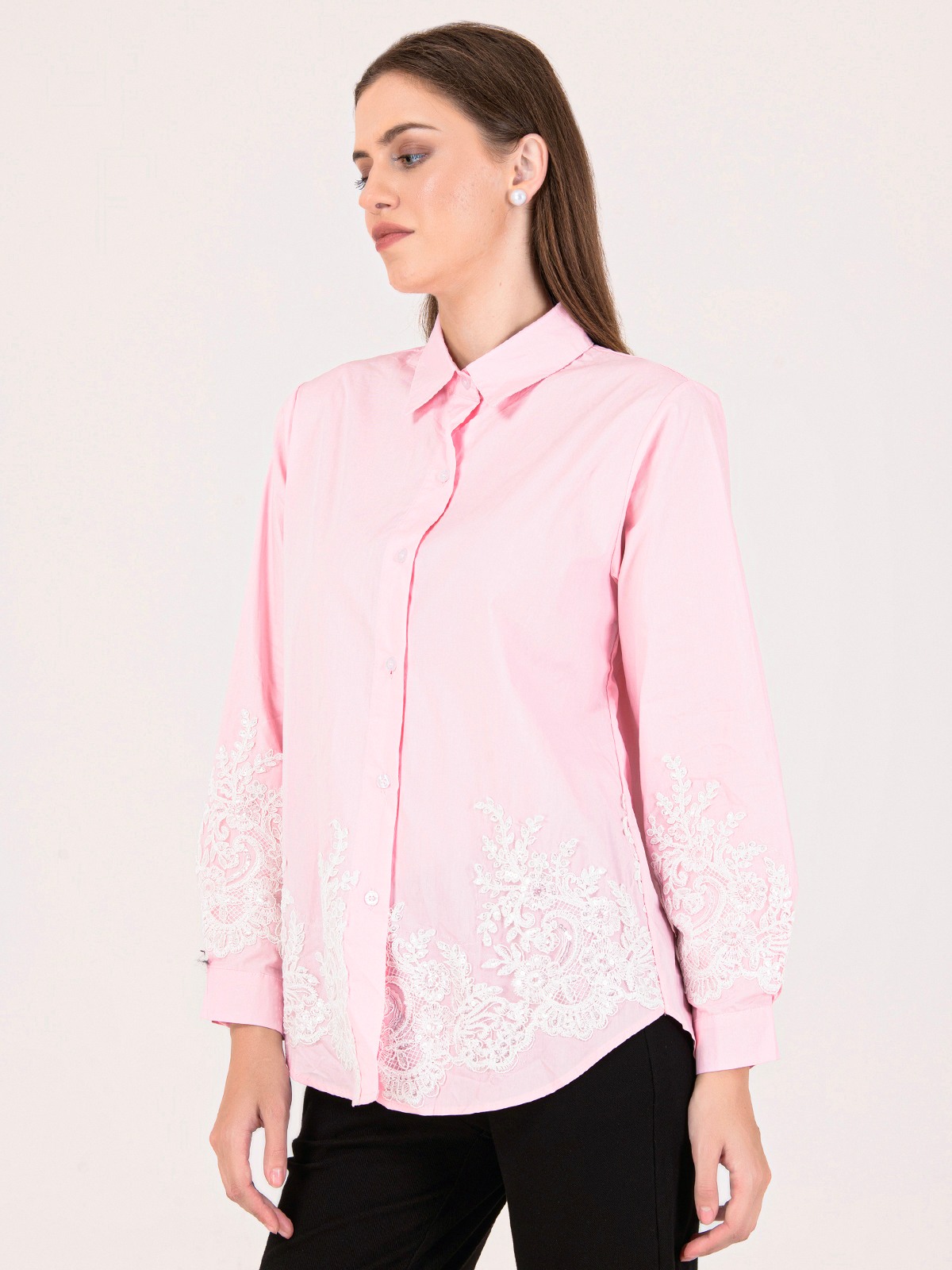 Albion Women Baby Pink Smart Top