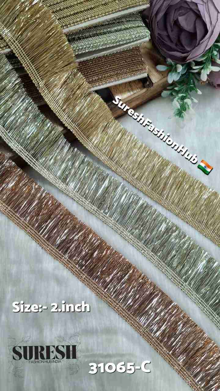 Rose Gold Badla Fringe Border – 31065-C