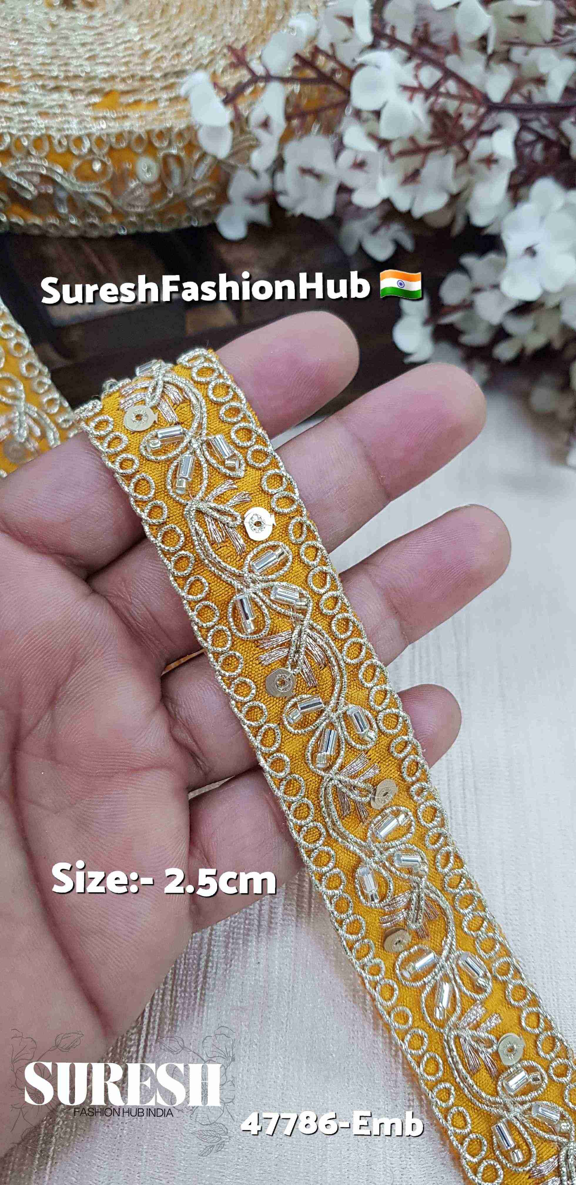 Sunshine Bloom Zari Lace