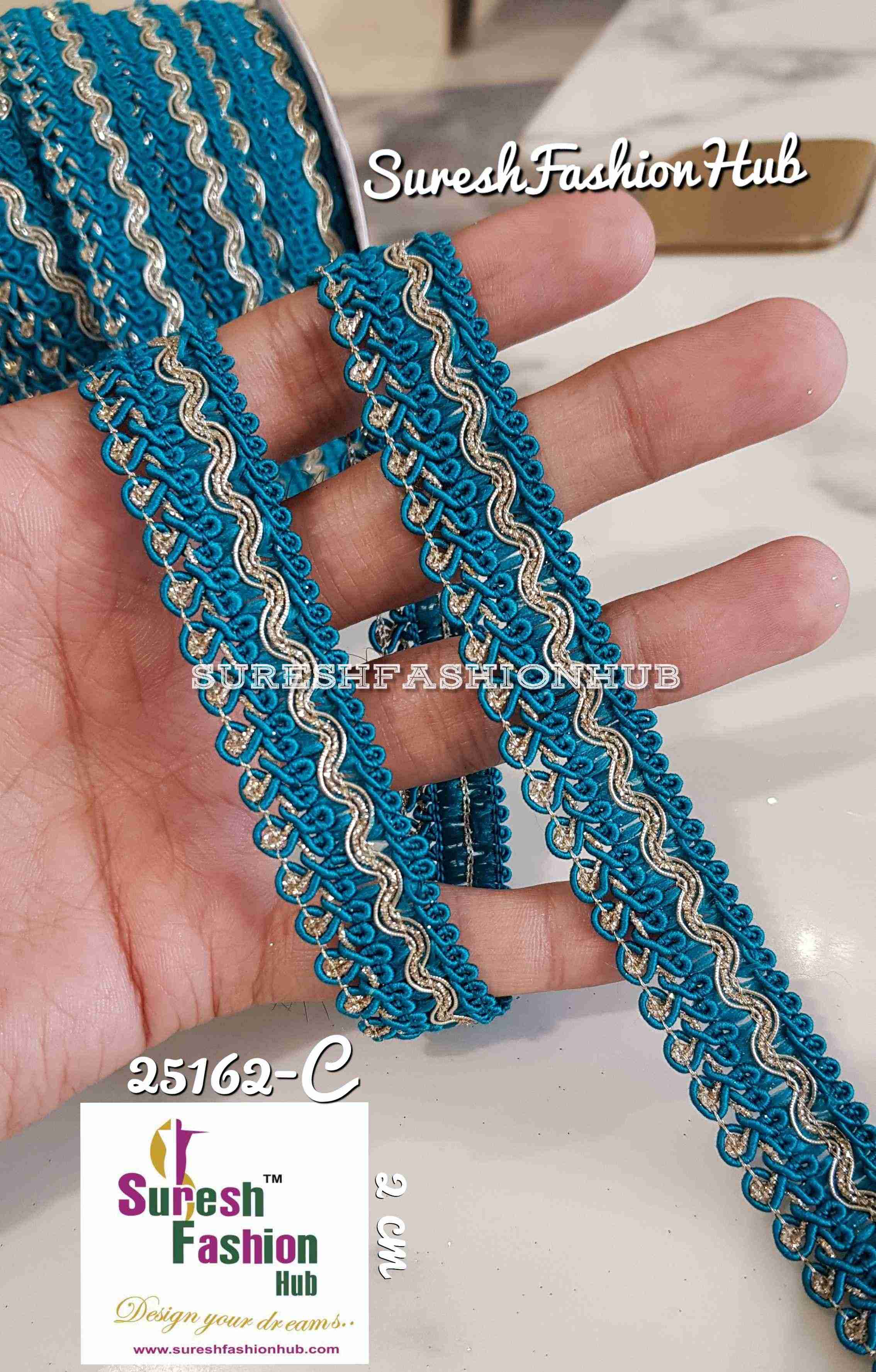 Sway Slay Peacock Blue Knotted Trim