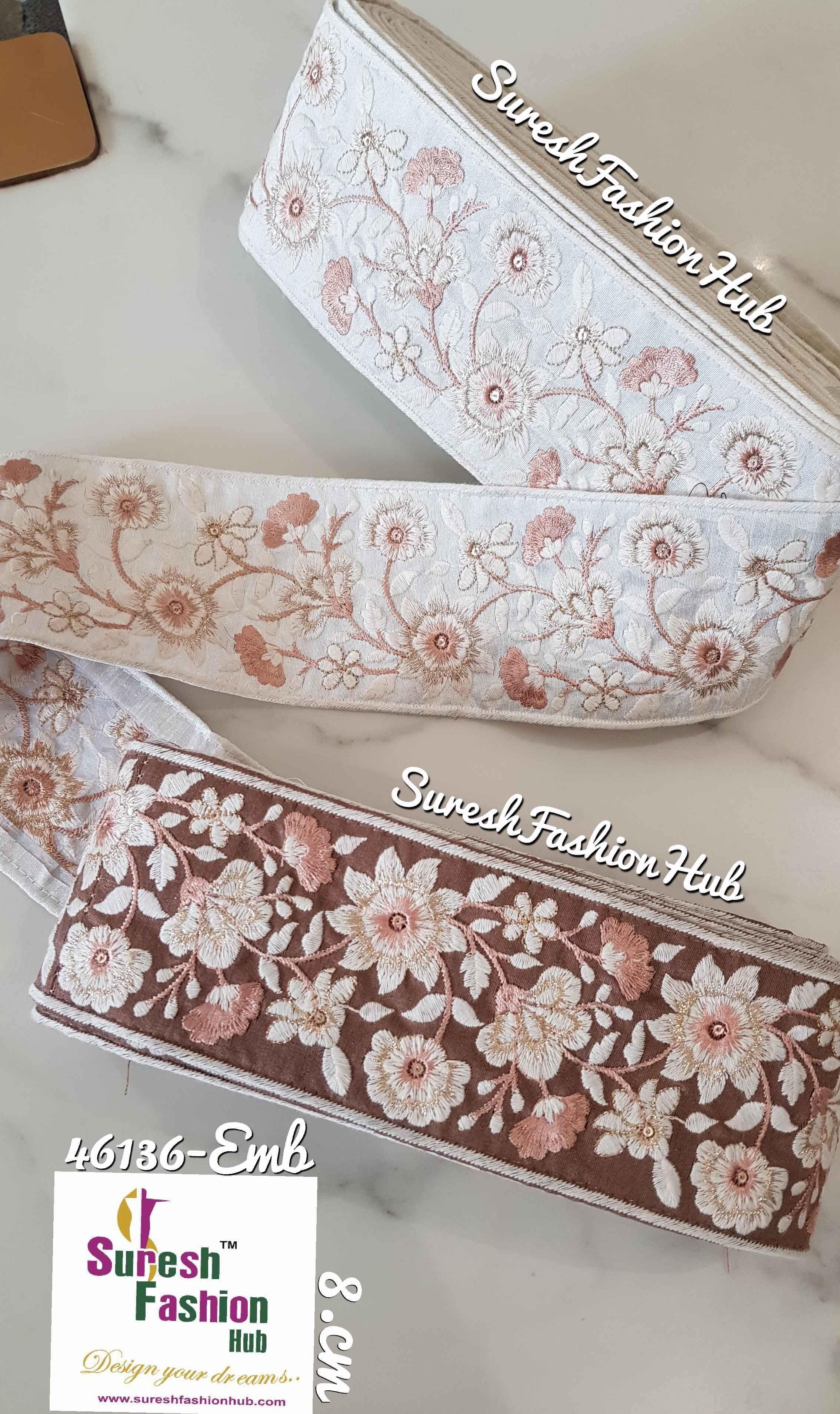 Peony Petal Edge White Trim