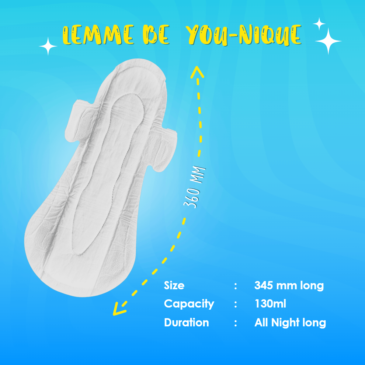 Lemme Be | Lemme Be XXL Sanitary Pads Rash Free Xxtra long Sanitary Pads 100% Organic Biodegradable Pads For Women - 8 XXL Pads With Wings For Heavy Flow 4
