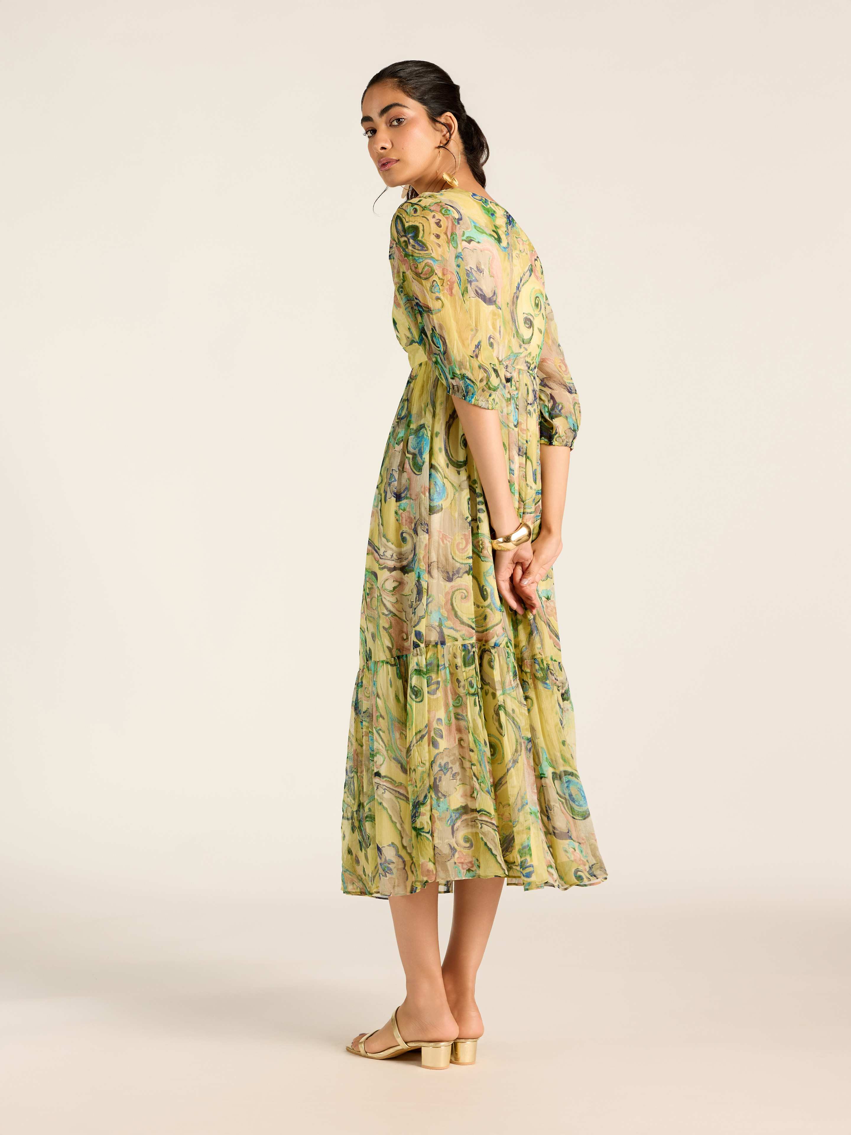 GREEN MARGO LONG DRESS