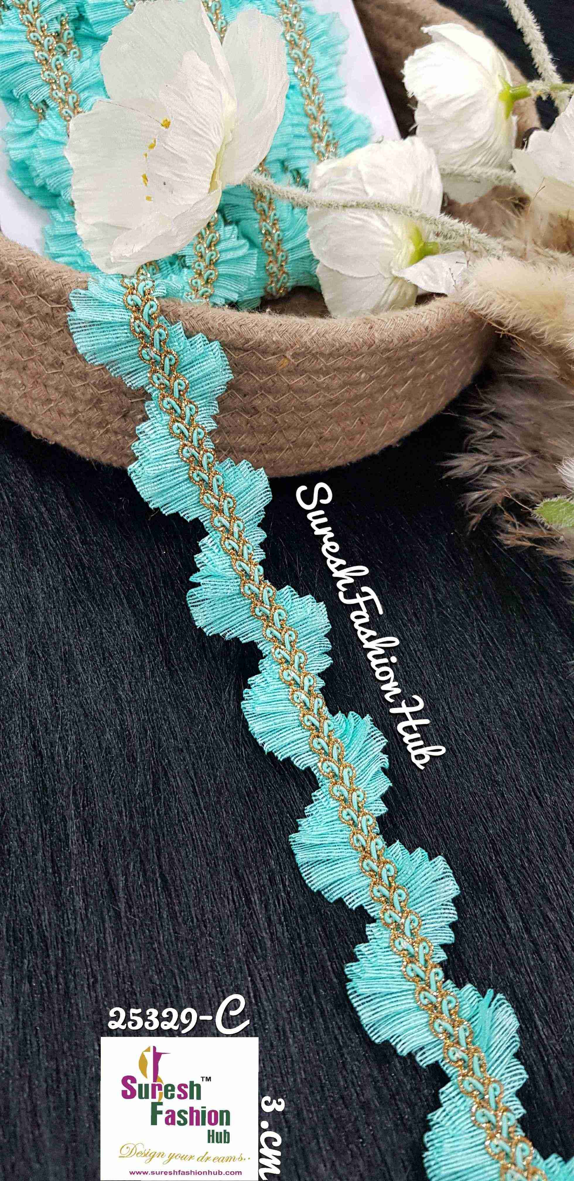 ShimmerEdge Sea Green Lace