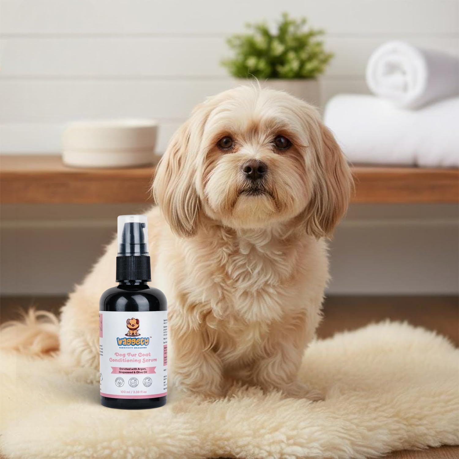 Waggety Dog Fur Coat Conditioning Serum, 100ml