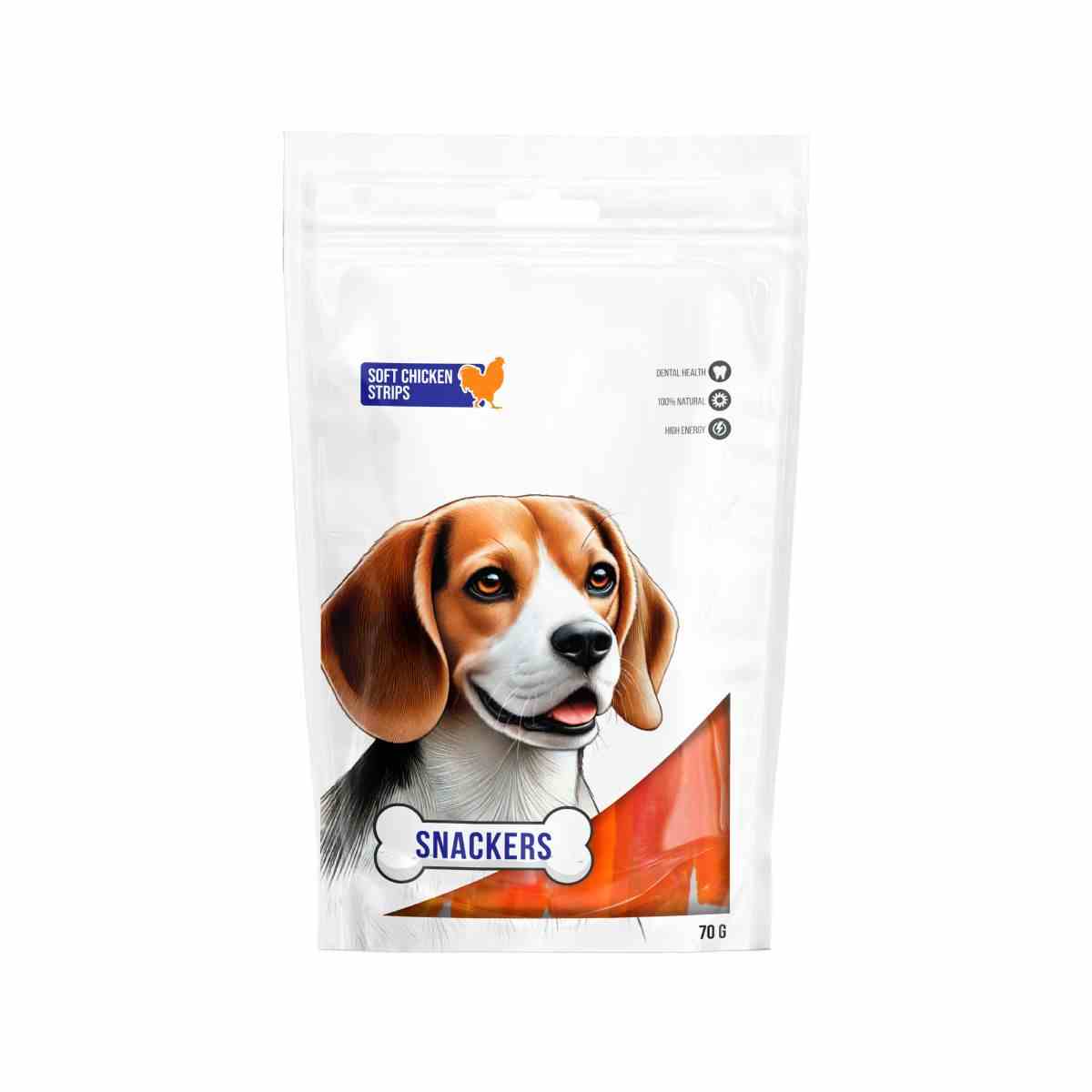 Snackers Soft Chicken Strips Dog Treats 70g