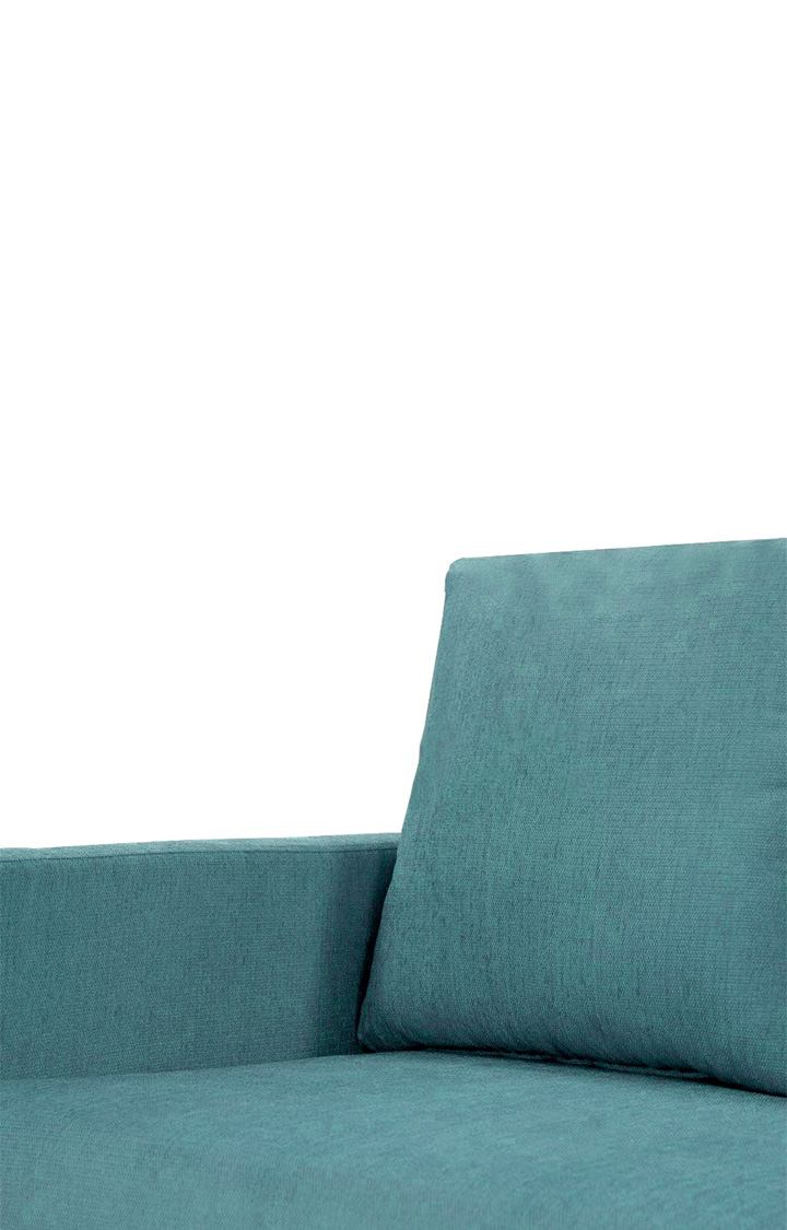 neudot Saya RHS Sectional Sofa for Living Room |6 Person Sofa| Premium Fabric with Cushioned Armrest | 12 Months Warranty| Solid Wood Frame| 6 Seater in Saya Teal Color DIY(Do-It-Yourself)
